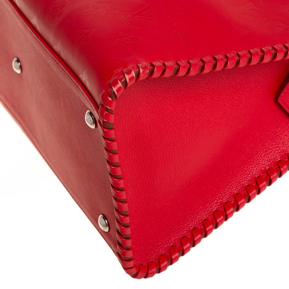 Louis Vuitton Rubis Monogram Cuir Plume Very Zipped Bag 9