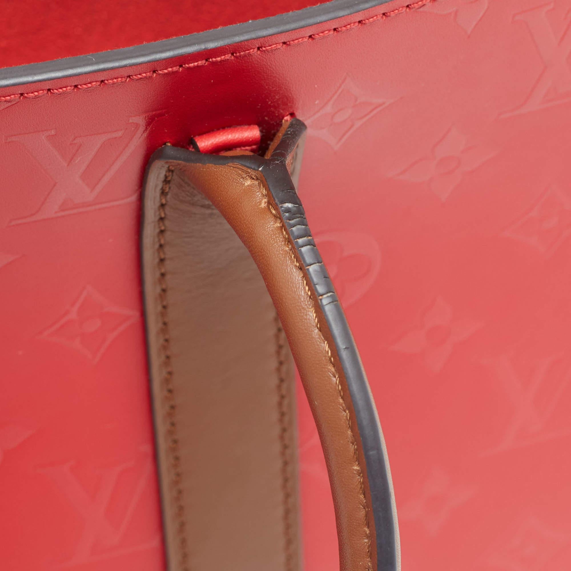 Louis Vuitton Rubis/Noisette Monogram Plume Leather Very MM Tote 8
