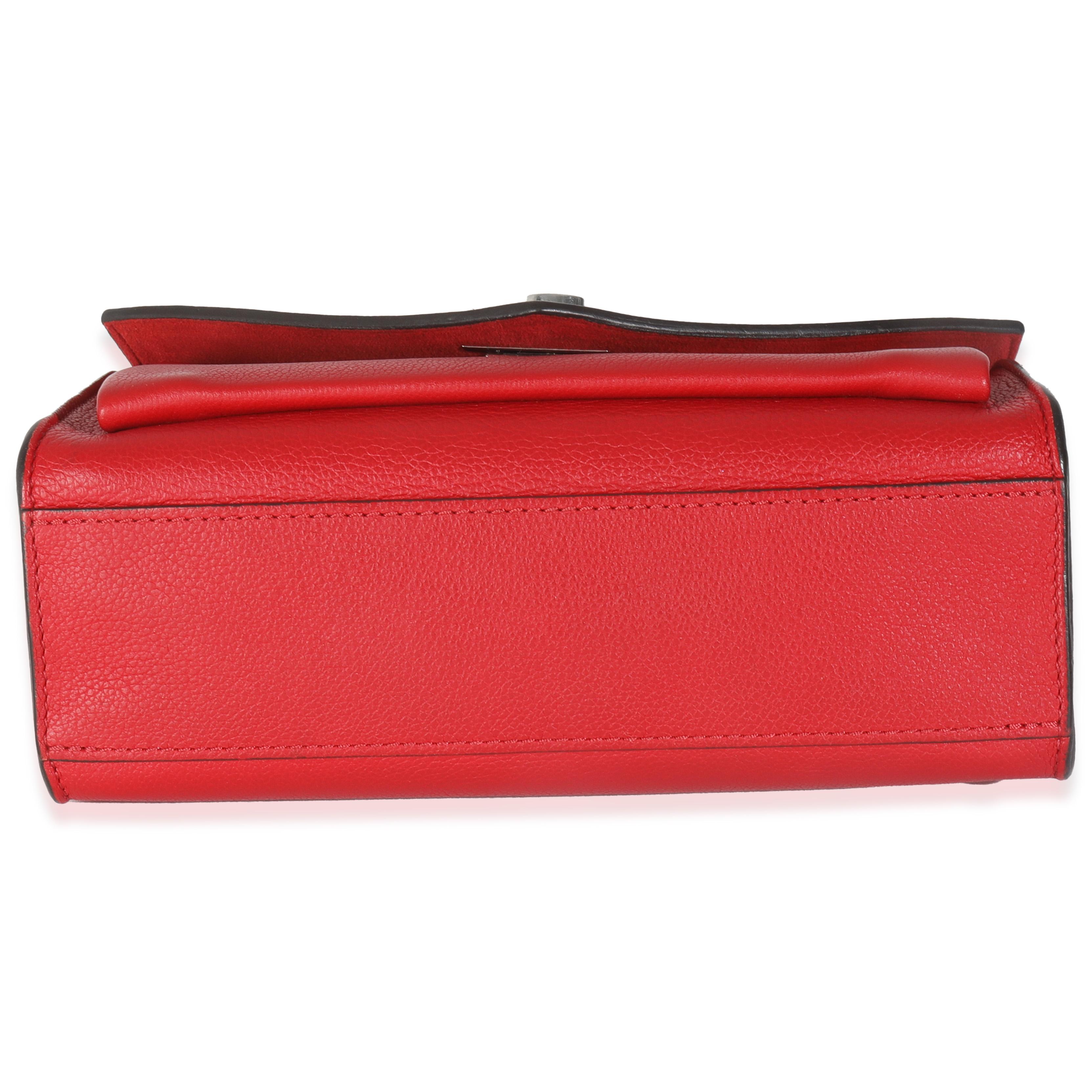 Louis Vuitton Rubis Soft Calfskin Mylockme Chain BB For Sale 3