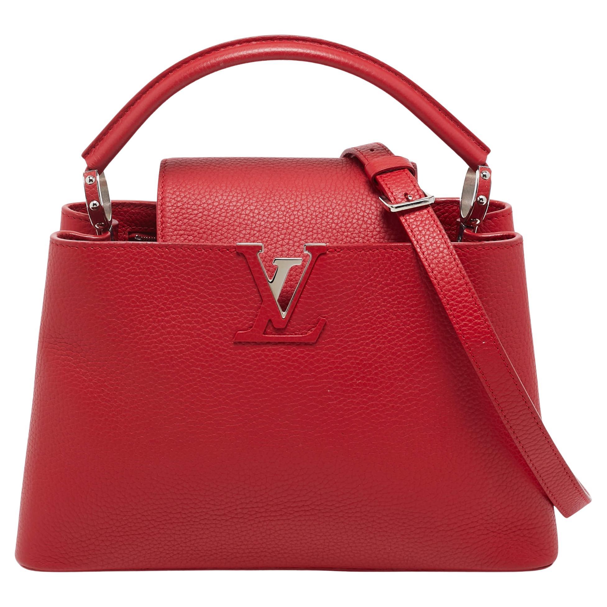 Louis Vuitton Rubis Taurillon Leather Capucines PM Bag For Sale