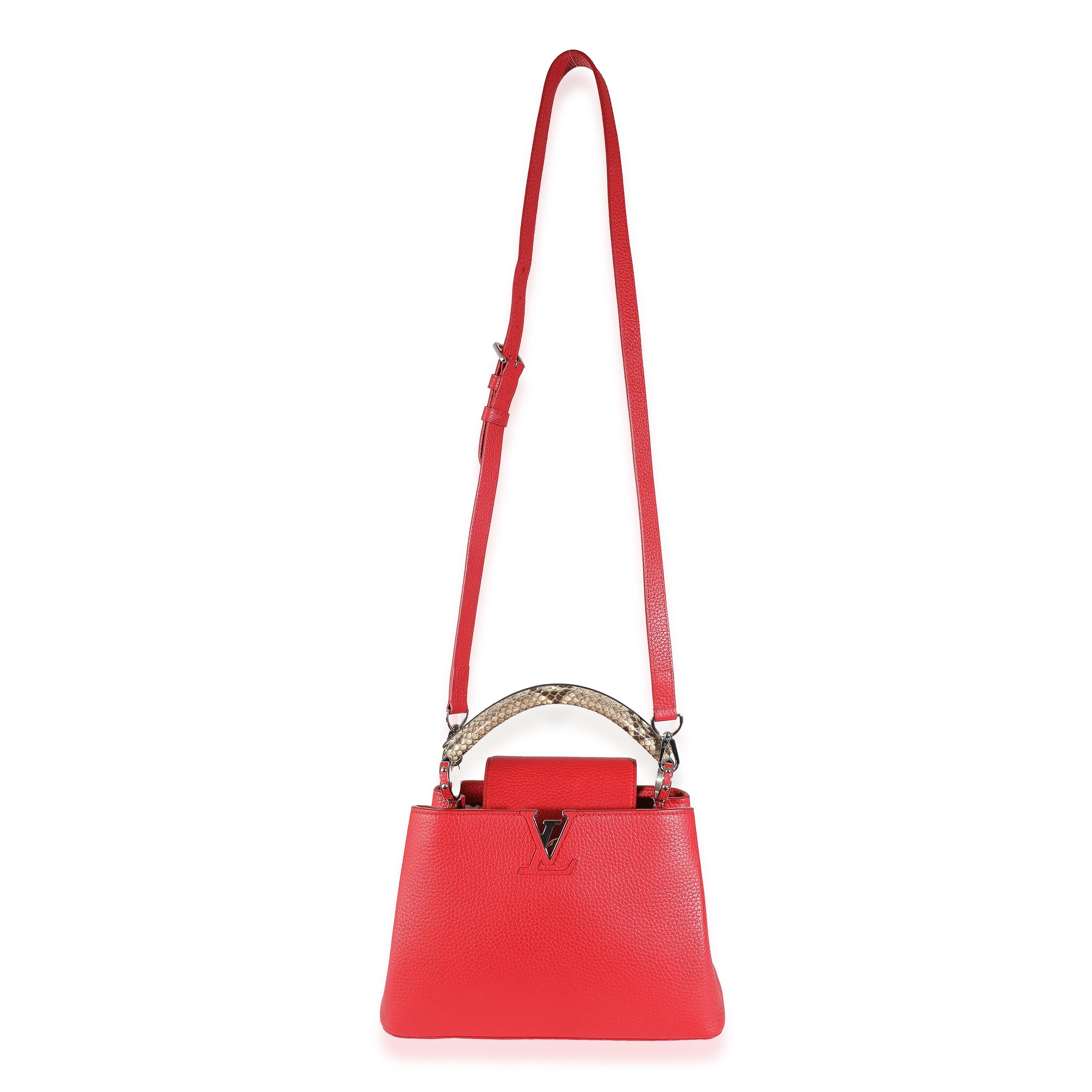 Louis Vuitton Rubis Taurillon Python Capucines BB en vente 1