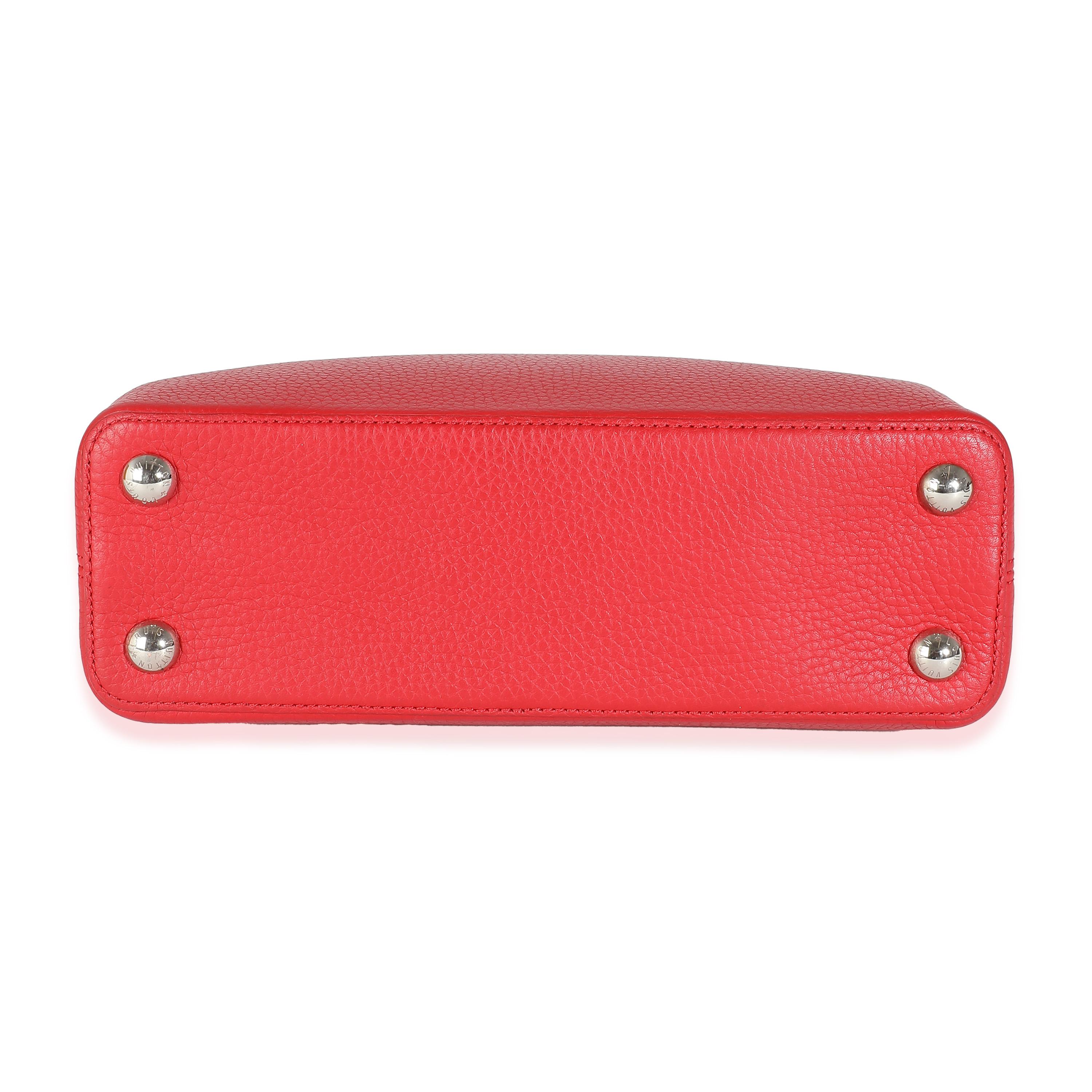 Louis Vuitton Rubis Taurillon Python Capucines BB en vente 3