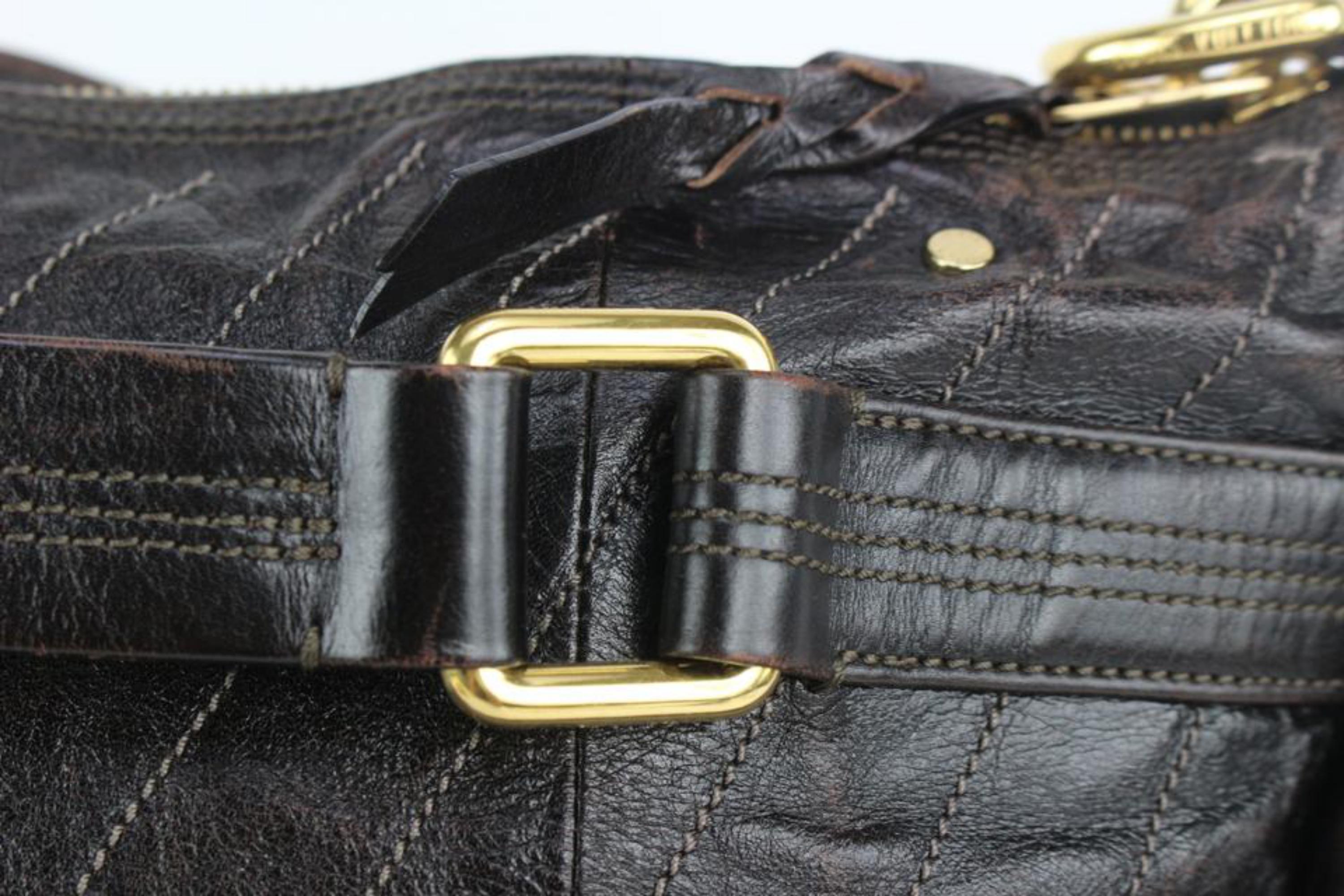 Louis Vuitton Runway Dark Brown Cuir Soana Leather Sac Wash 1LV418a For Sale 5
