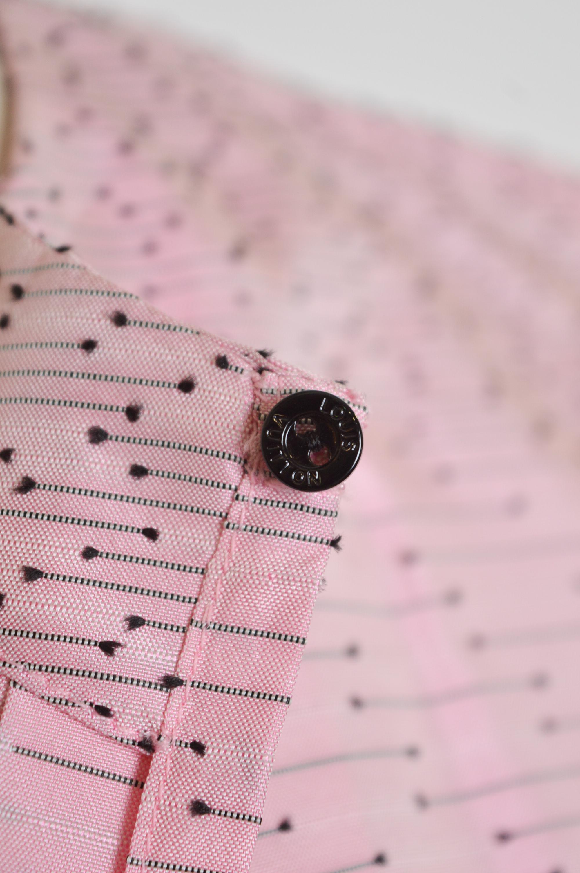 Donna LOUIS VUITTON Campione di passerella rosa in seta grezza Avant Guard Camicetta strutturata - Top in vendita
