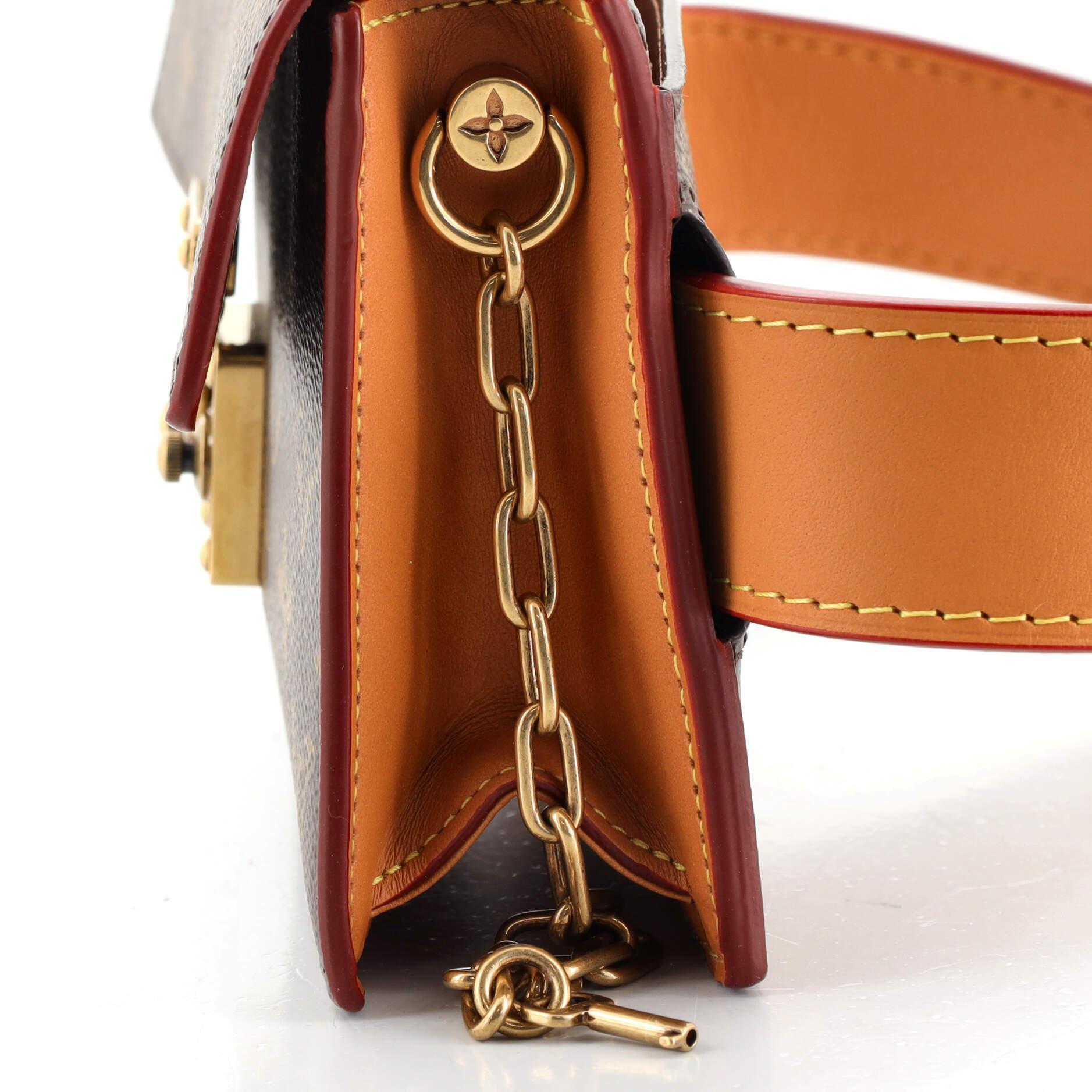 Black Louis Vuitton S Lock Belt Pouch Monogram Canvas