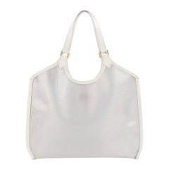 LOUIS VUITTON S/S 2001 White Translucent Epi Baia Plage Top Handle Tote Bag