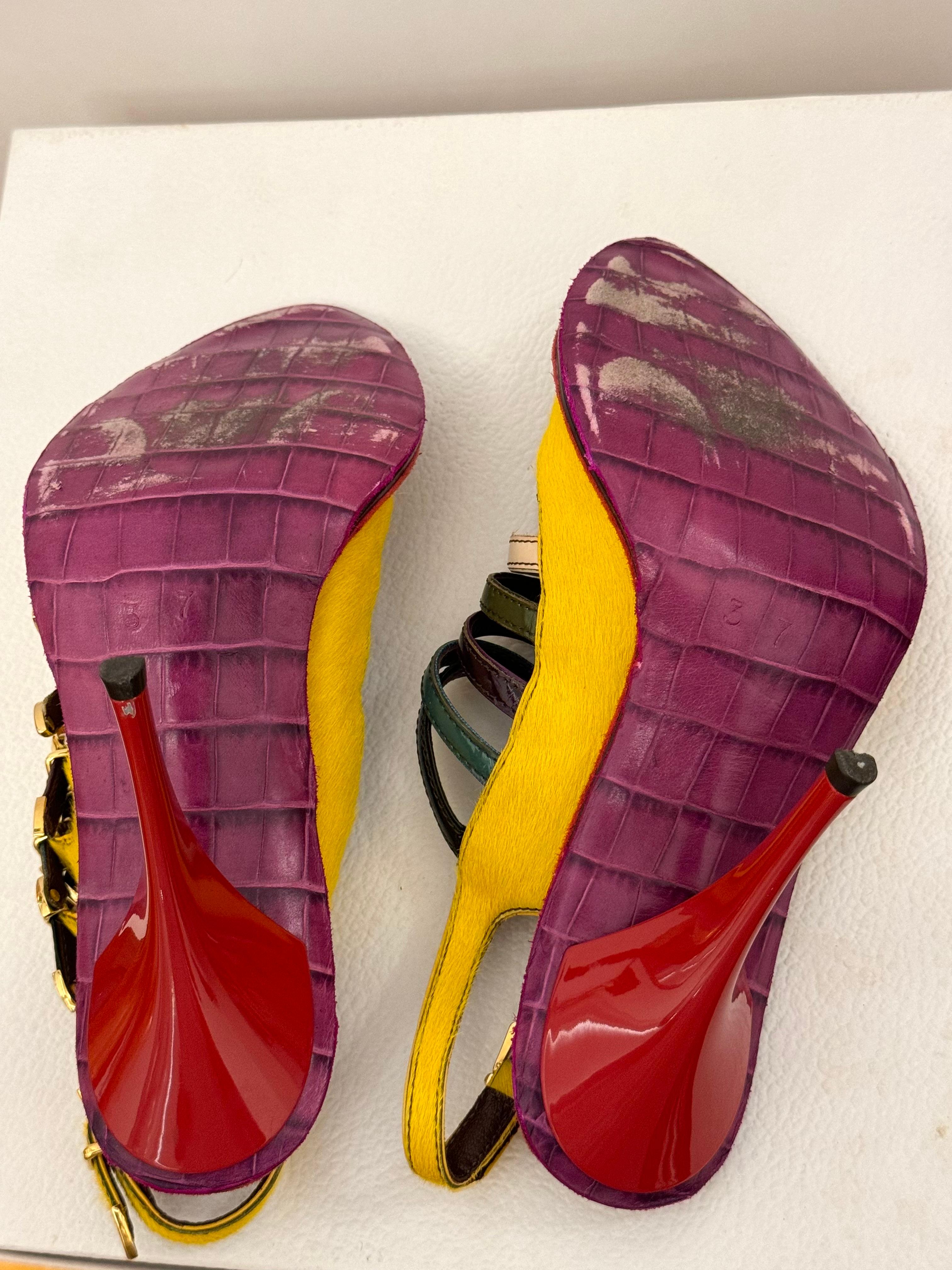 Louis Vuitton P/E 2006 by Marc Jacobs: scarpe con tacco in cavallino da passerella in vendita 5