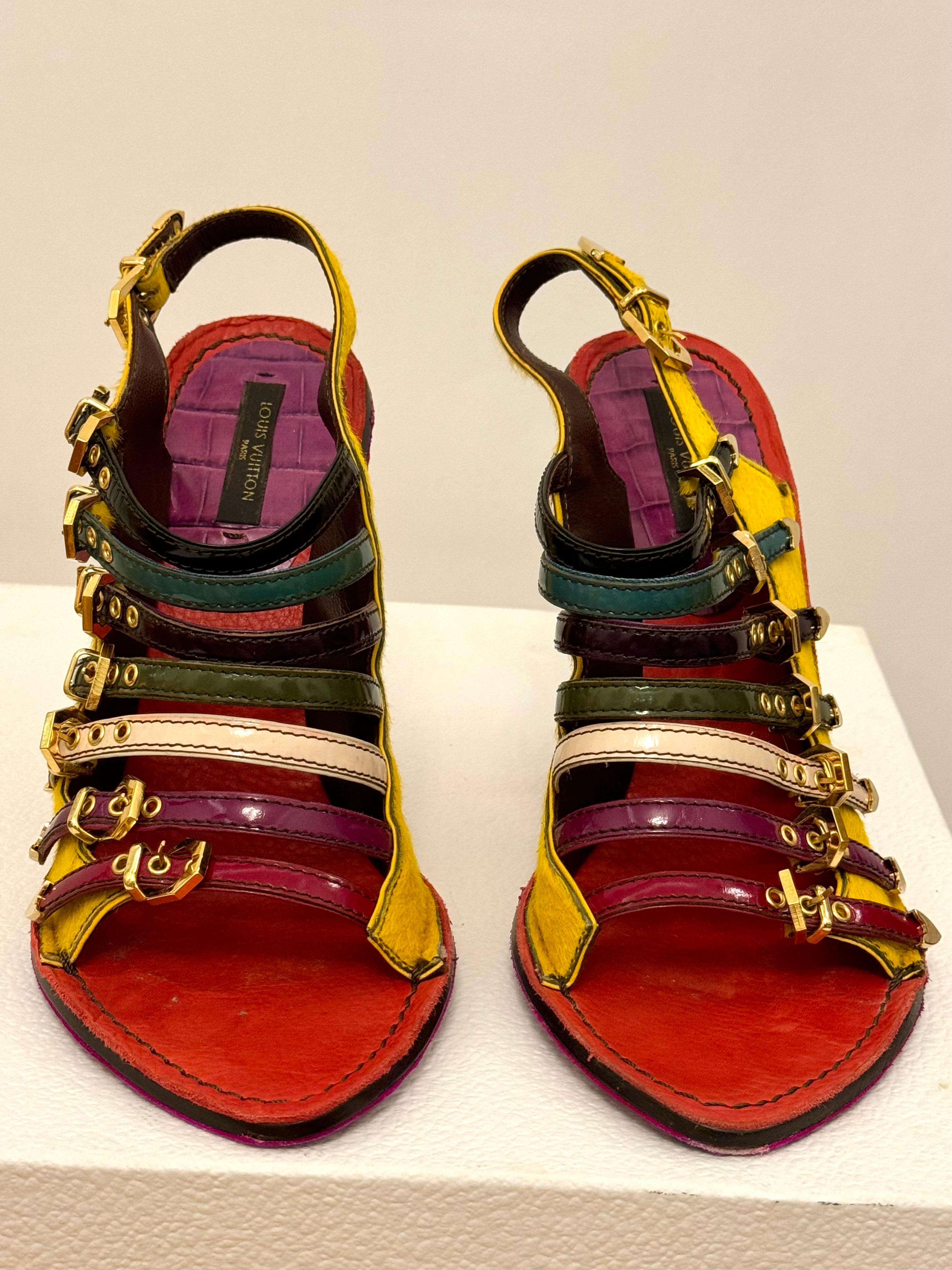 Louis Vuitton P/E 2006 by Marc Jacobs: scarpe con tacco in cavallino da passerella in vendita 6