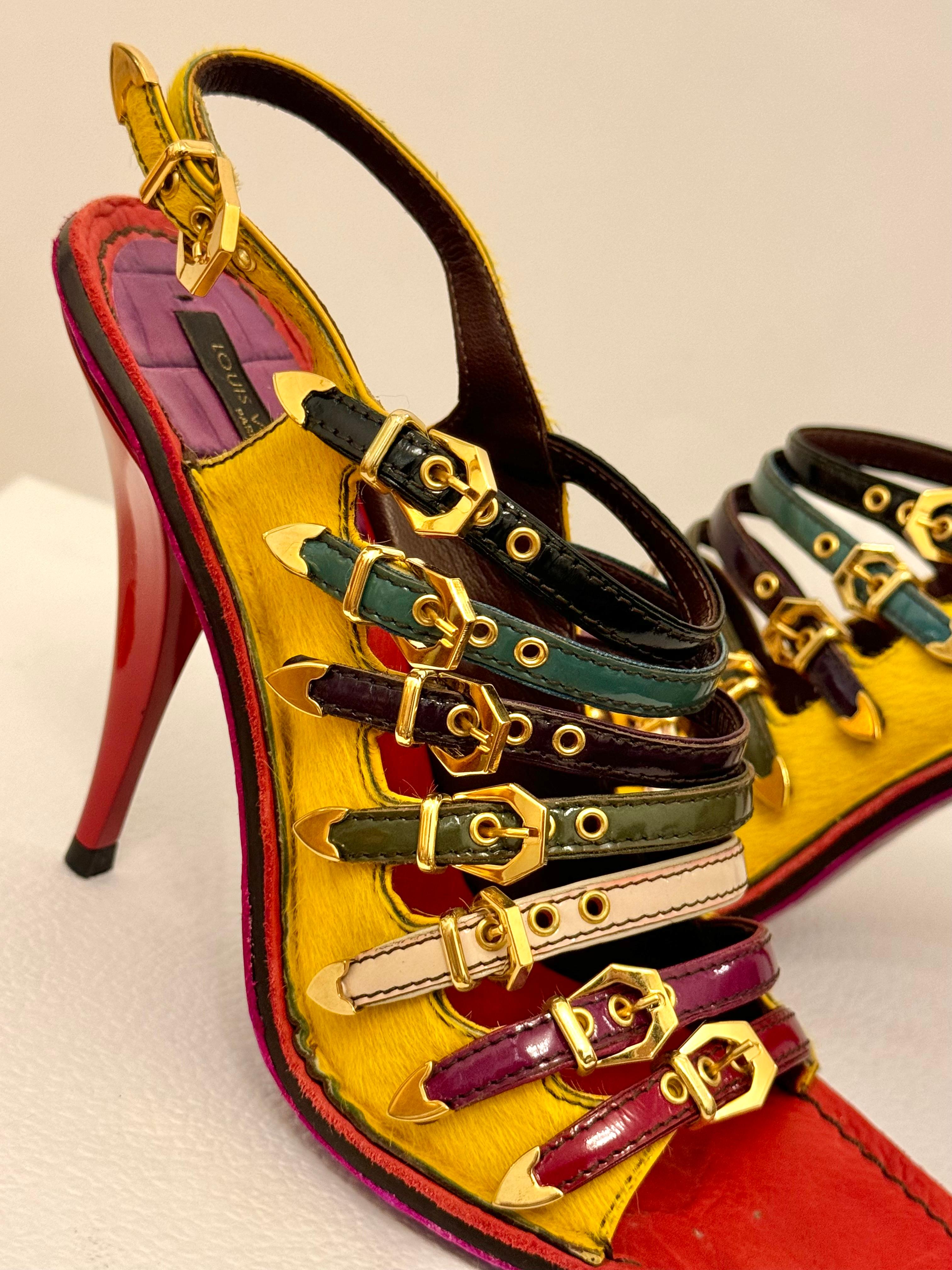 Louis Vuitton P/E 2006 by Marc Jacobs: scarpe con tacco in cavallino da passerella in vendita 9