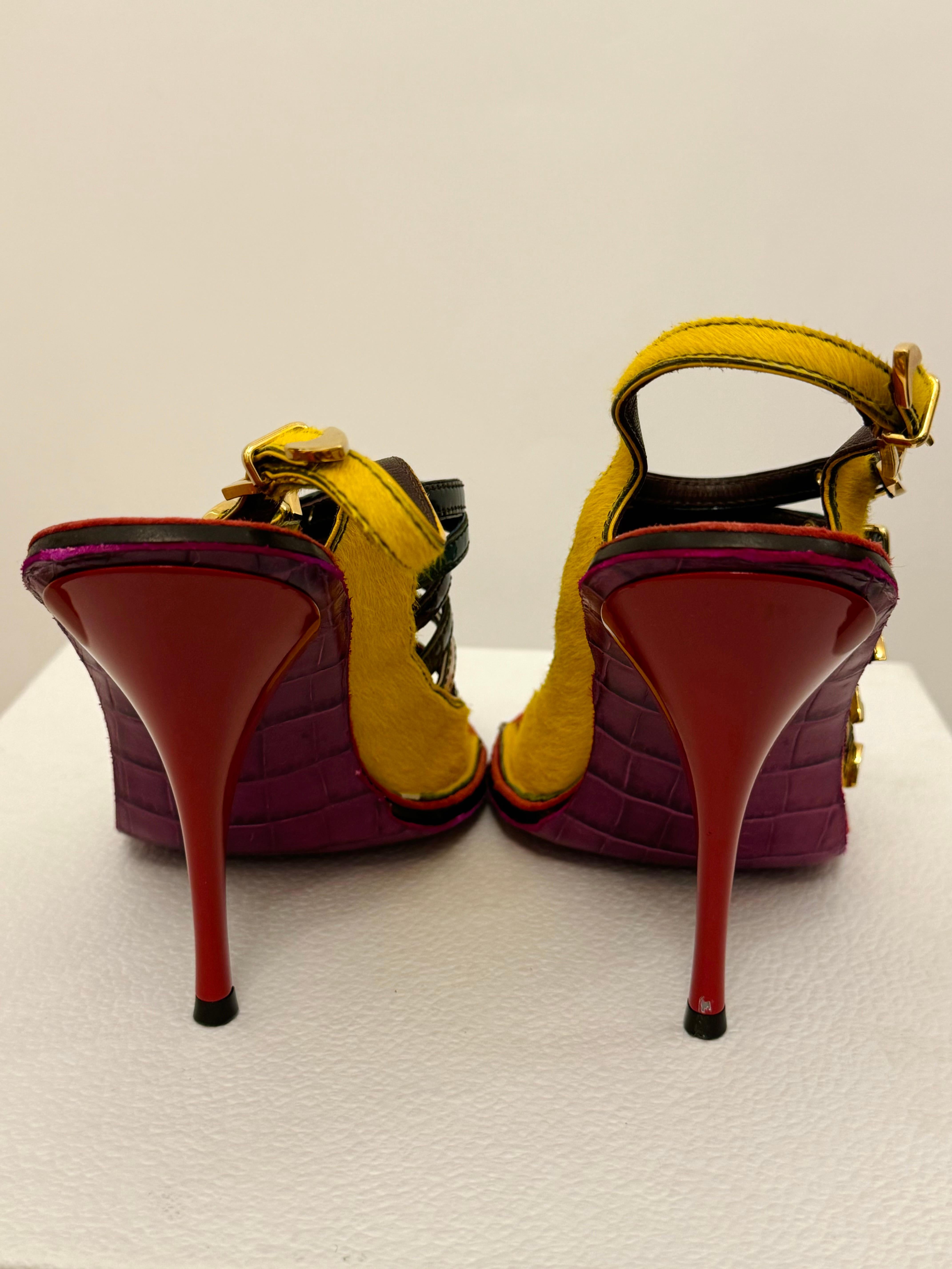 Louis Vuitton P/E 2006 by Marc Jacobs: scarpe con tacco in cavallino da passerella in vendita 10