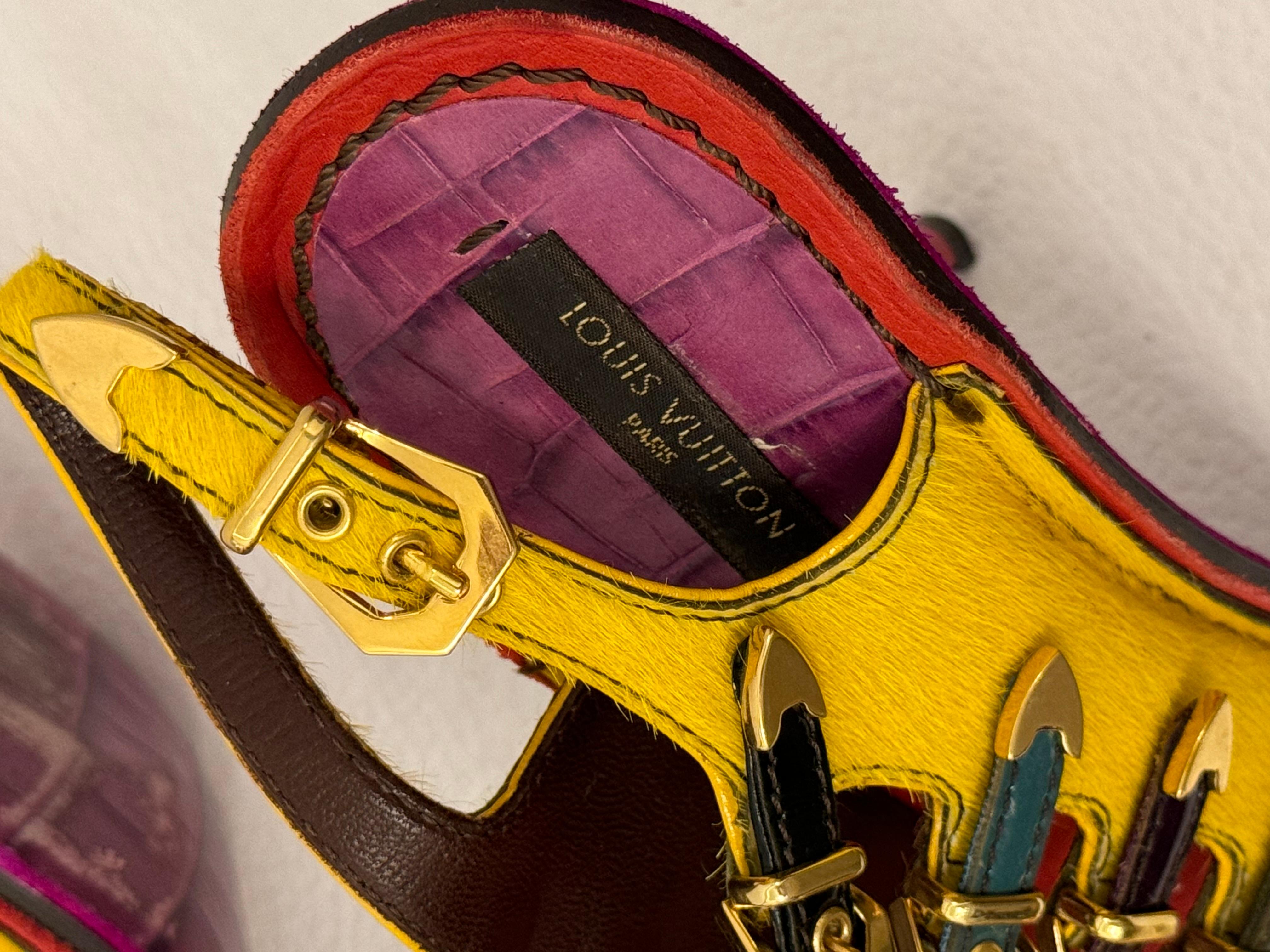 Louis Vuitton P/E 2006 by Marc Jacobs: scarpe con tacco in cavallino da passerella in vendita 11