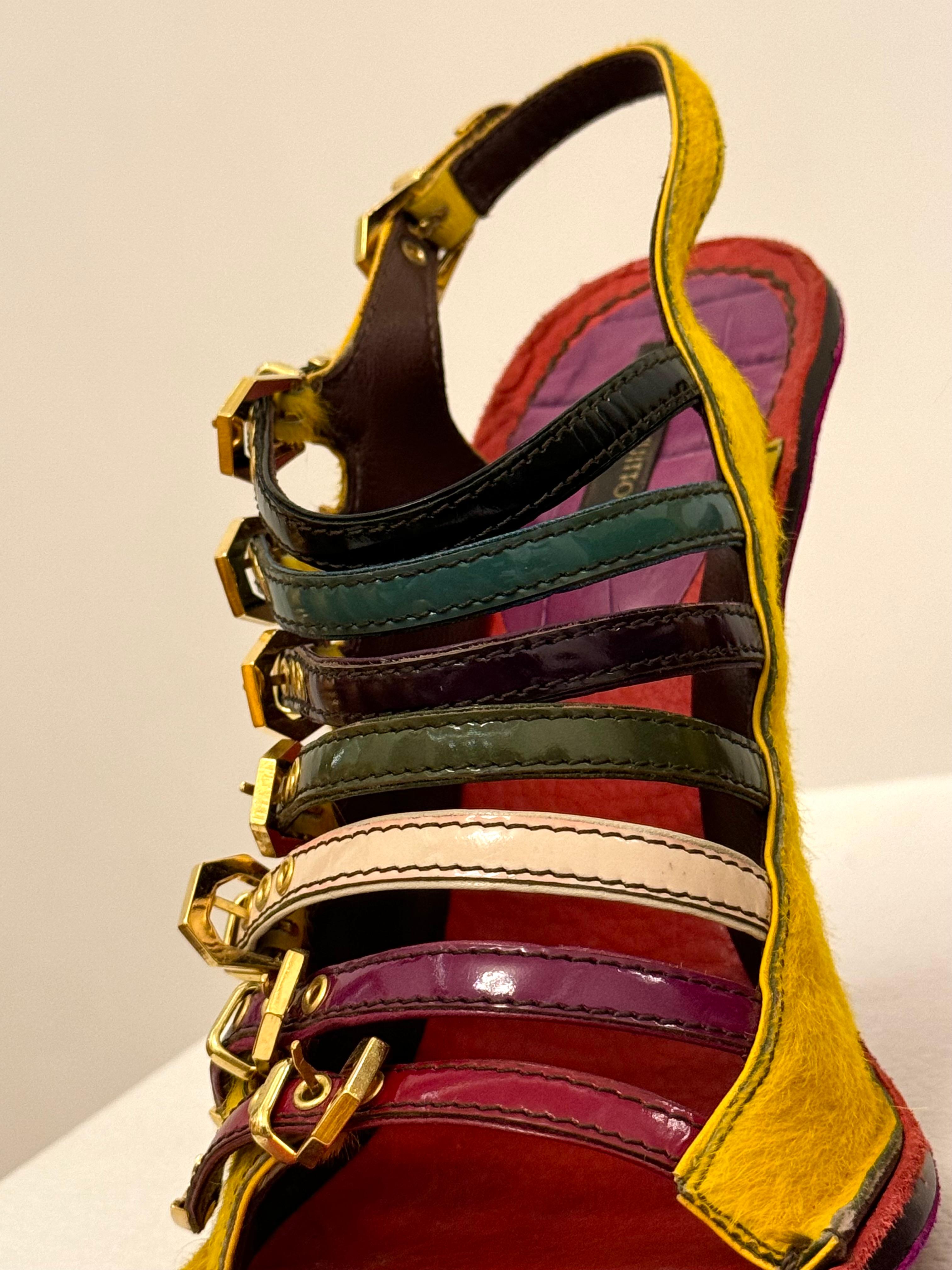 Louis Vuitton P/E 2006 by Marc Jacobs: scarpe con tacco in cavallino da passerella In condizioni buone in vendita a PARIS, FR