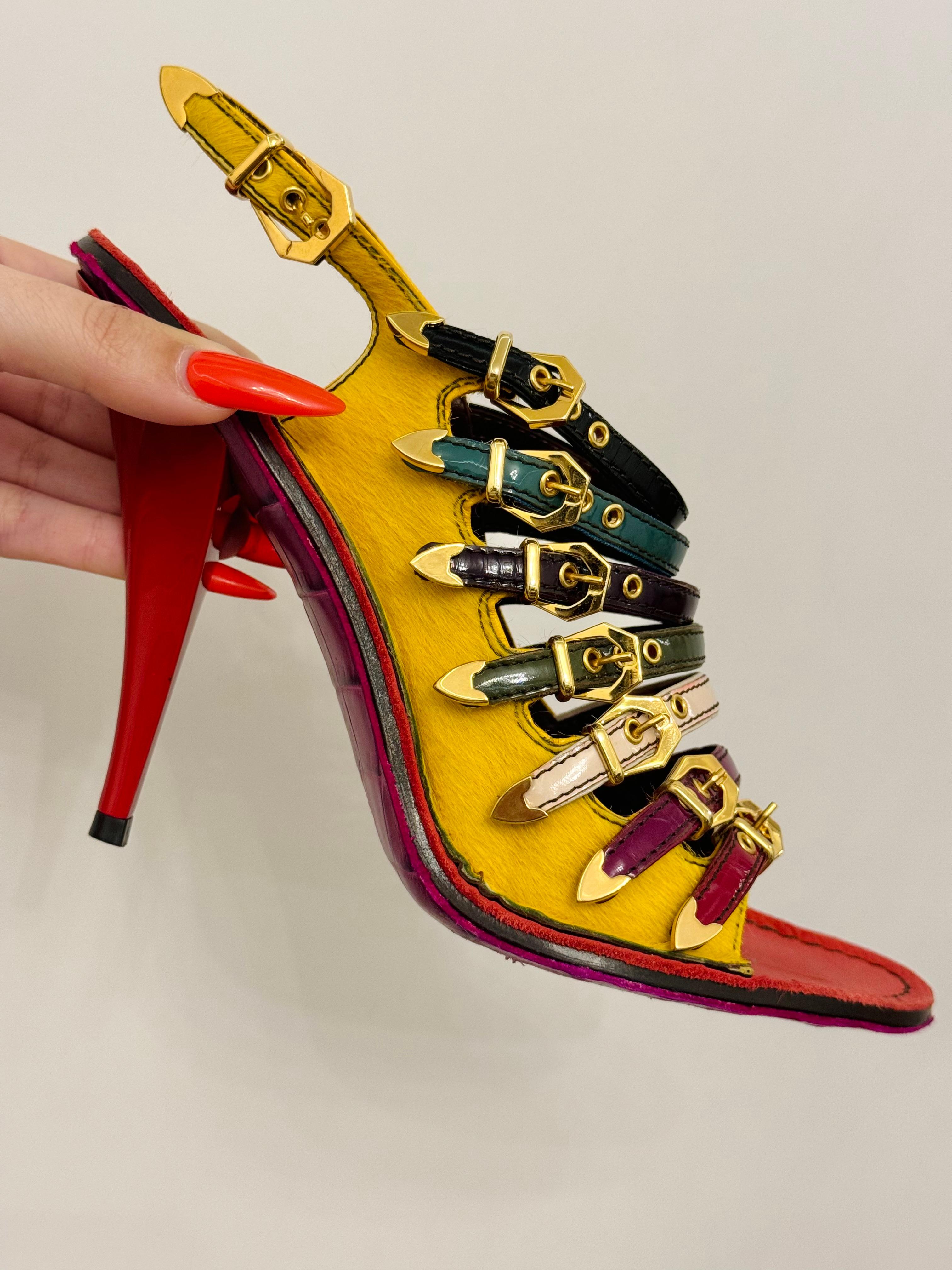 Louis Vuitton P/E 2006 by Marc Jacobs: scarpe con tacco in cavallino da passerella in vendita 2