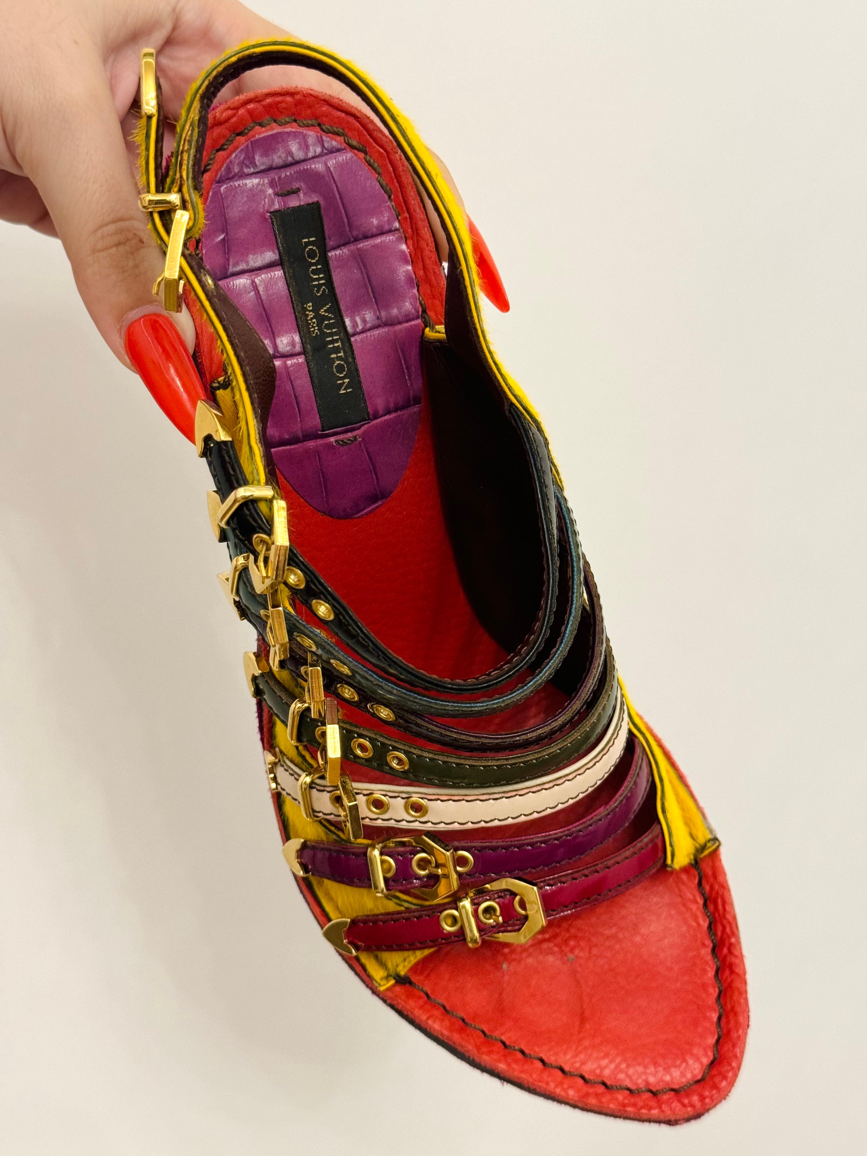 Louis Vuitton P/E 2006 by Marc Jacobs: scarpe con tacco in cavallino da passerella in vendita 4