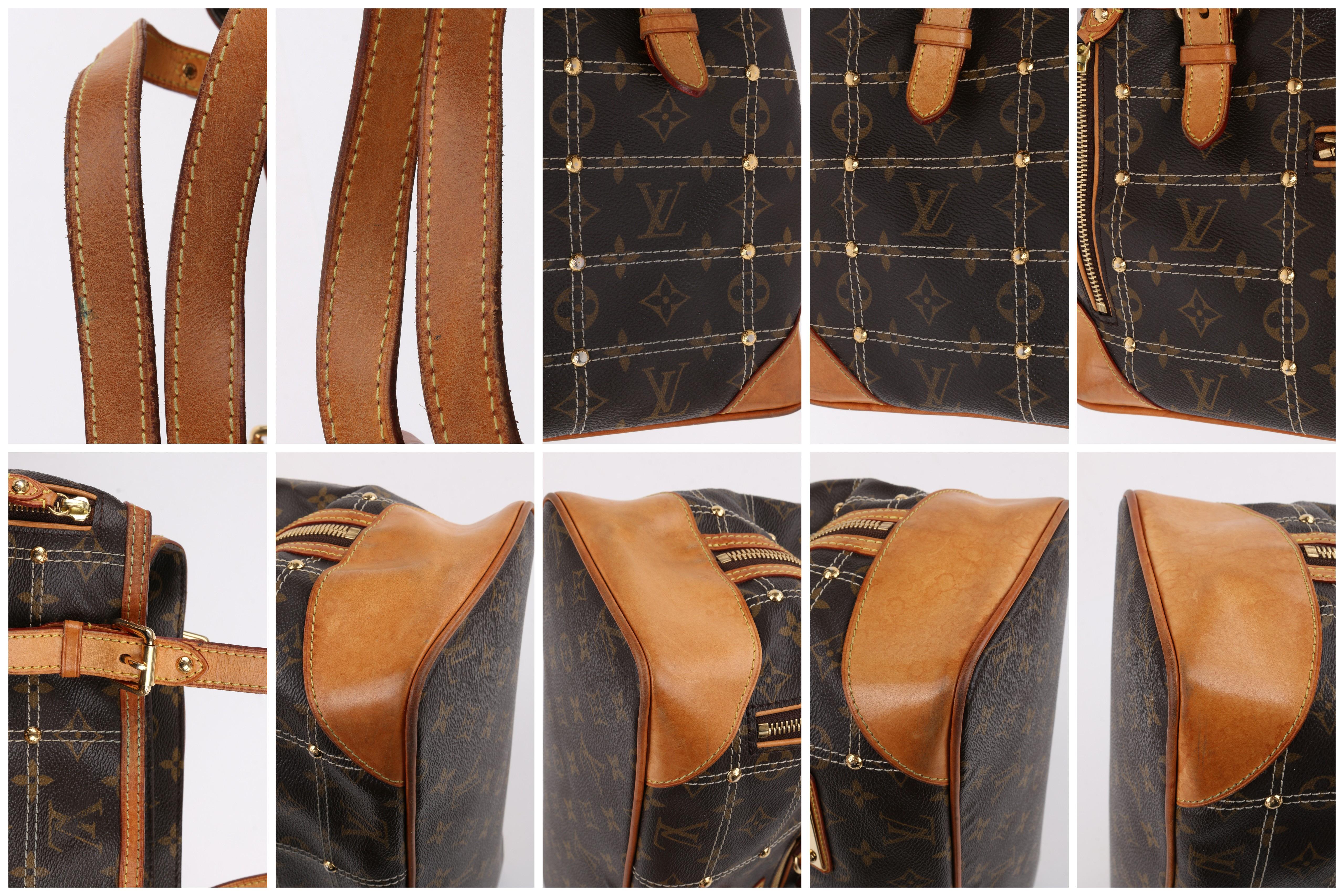 Louis Vuitton  S/S 2007 “Sac Riveting” Brown Monogram Gold Studs Handbag Ltd Ed  4