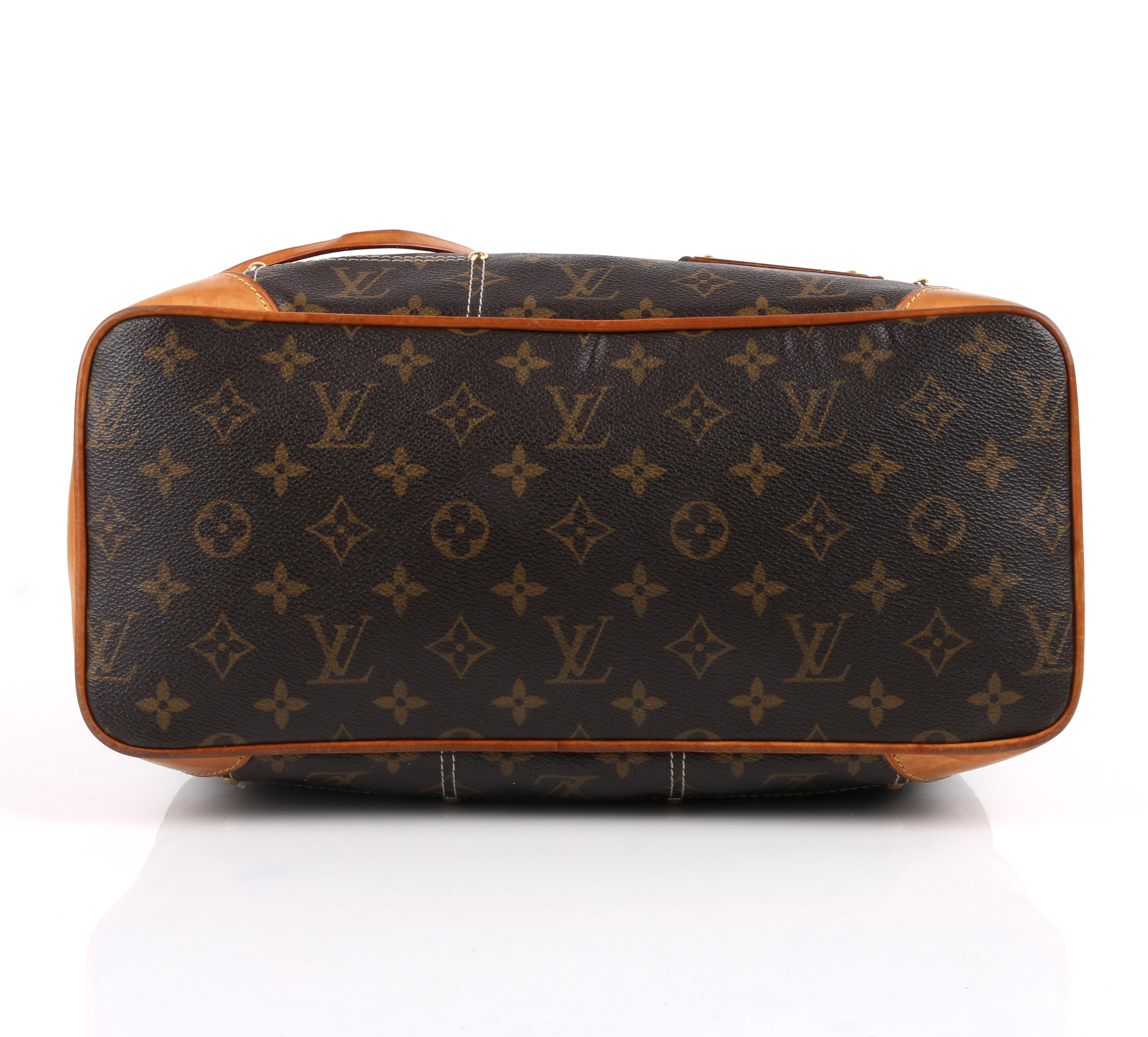 Black Louis Vuitton  S/S 2007 “Sac Riveting” Brown Monogram Gold Studs Handbag Ltd Ed 