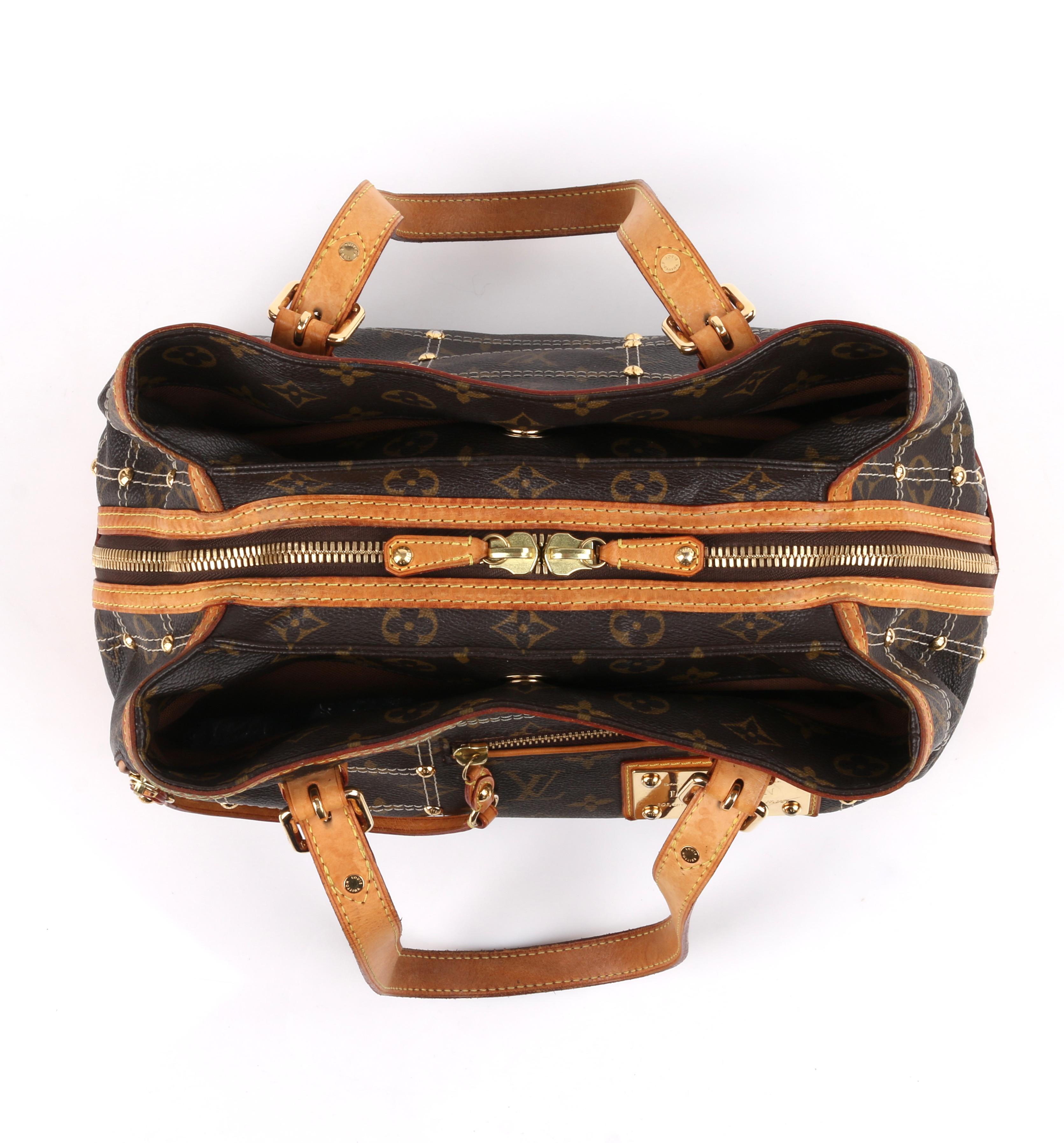 Louis Vuitton  S/S 2007 “Sac Riveting” Brown Monogram Gold Studs Handbag Ltd Ed  In Fair Condition In Thiensville, WI