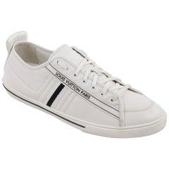 LOUIS VUITTON S/S 2011 "Cosmos" Off White Leather Signature Low Top Sneakers