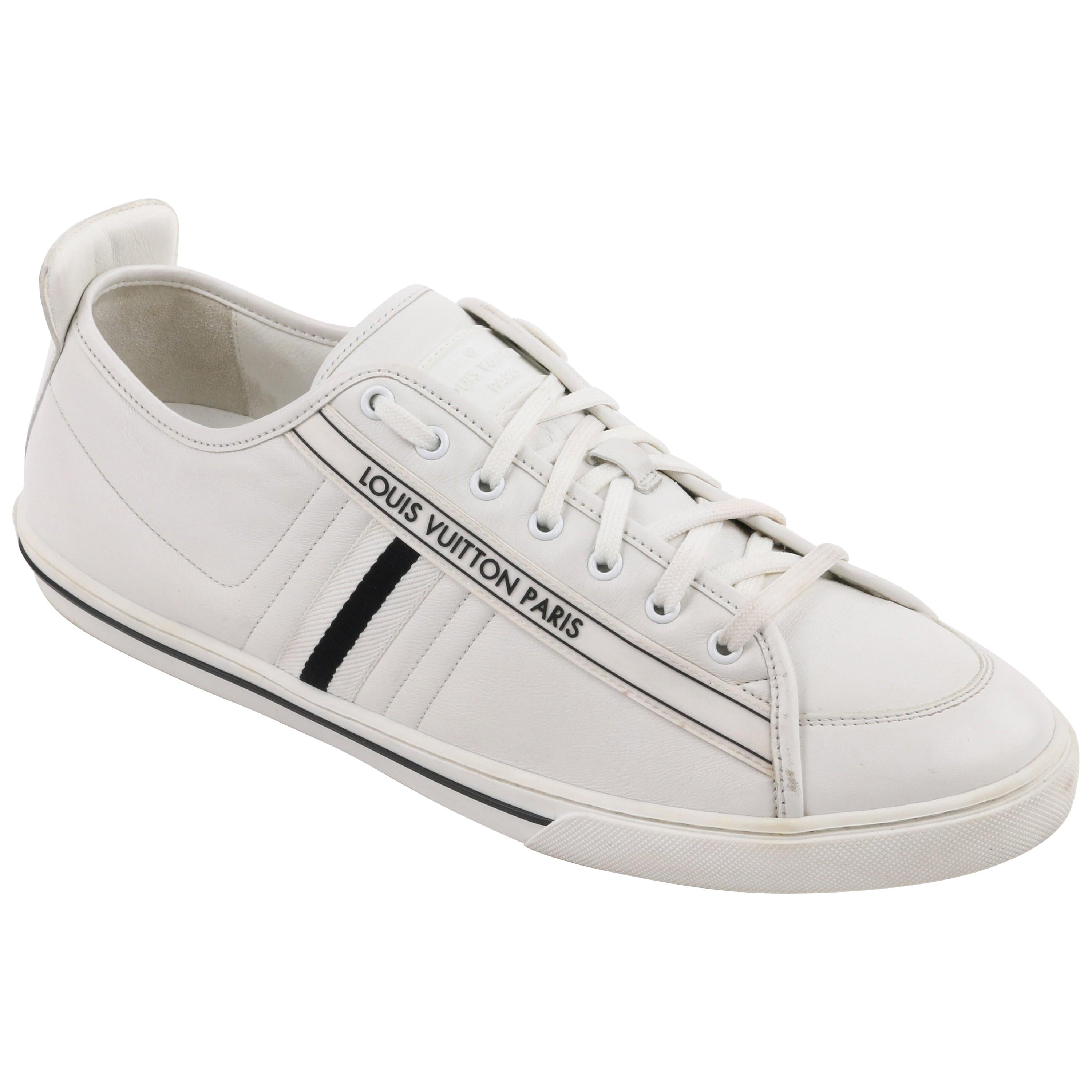 LOUIS VUITTON S/S 2011 "Cosmos" White Leather Signature Low Top Trainers