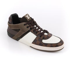 LOUIS VUITTON S/S 2012 "Ace" Brown Damier Canvas & Leather Low Top Sneaker