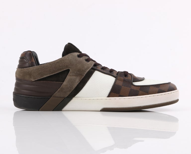 Louis Vuitton Beige Canvas Brown Leather Sneakers Shoes -  Denmark