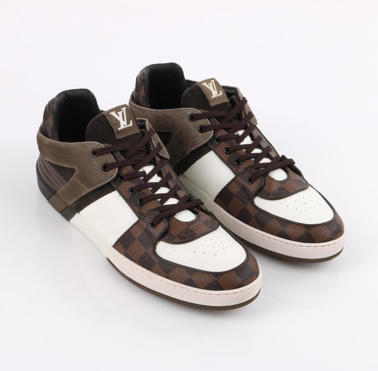 Louis Vuitton Clipper low sneakers brown leather 8.5 LV 9.5 US