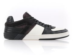 LOUIS VUITTON S/S 2012 "Ace" Graphite Damier Canvas & Leather Low Top Sneaker