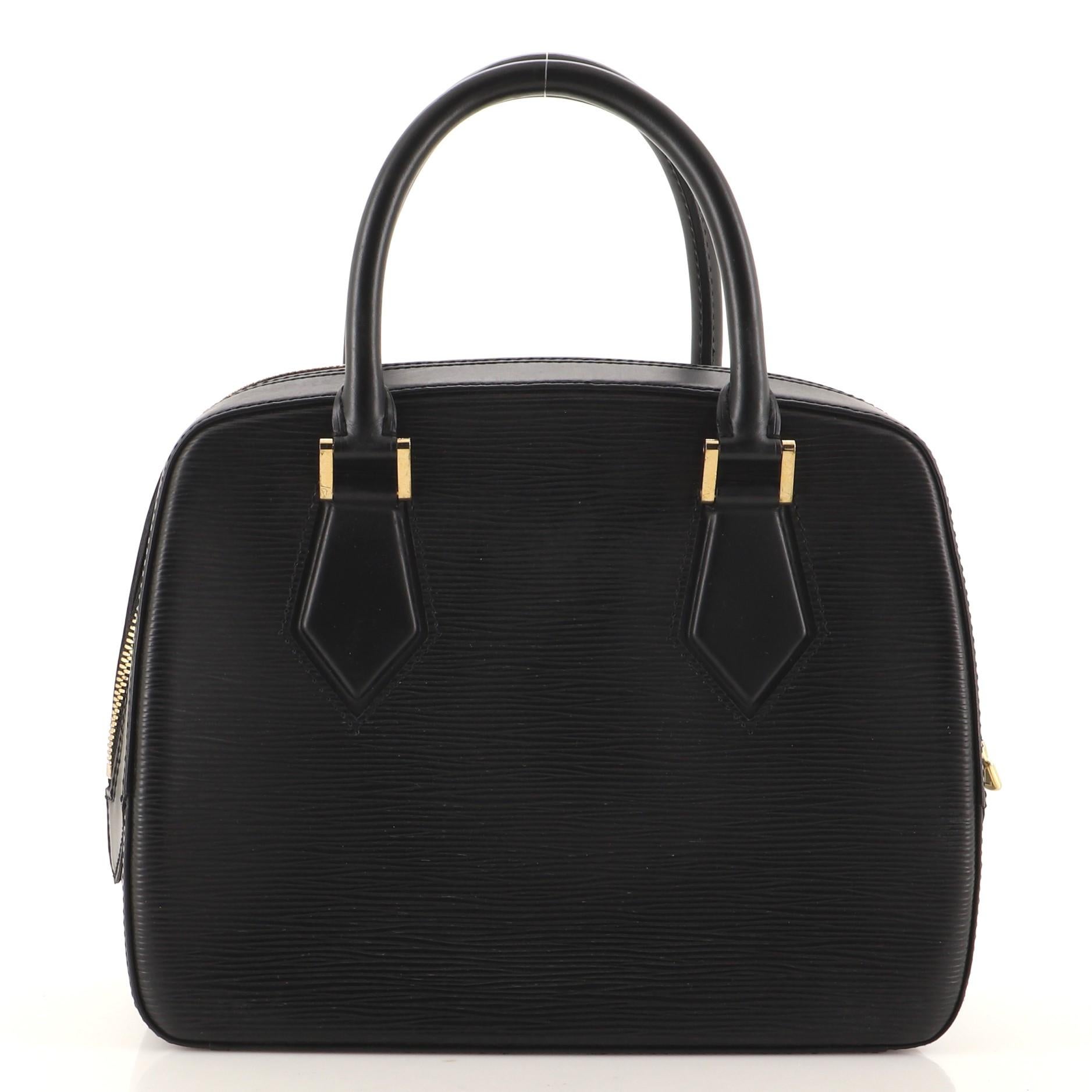 Black Louis Vuitton Sablons Handbag Epi Leather