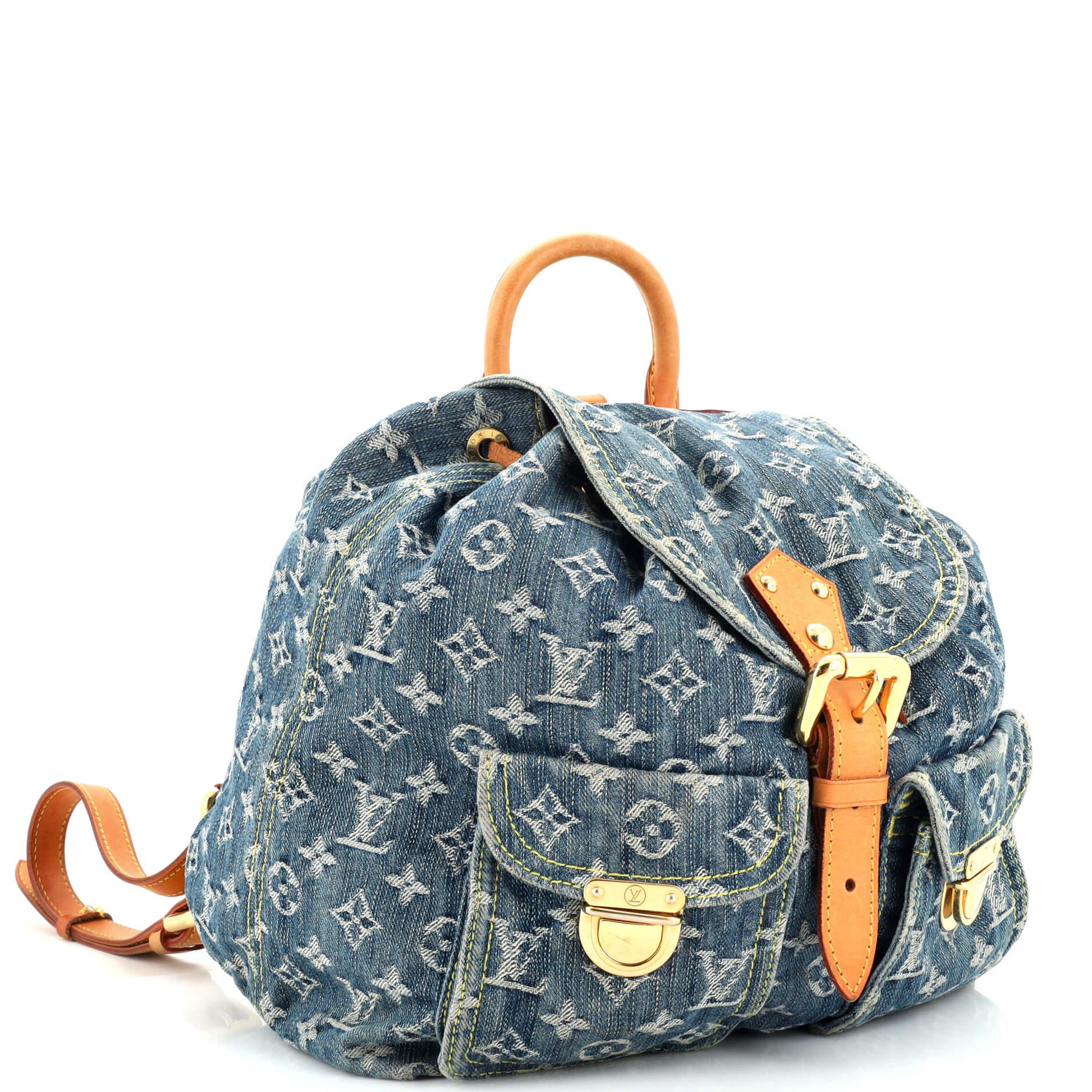 Louis Vuitton Sac a Dos Drawstring Backpack Denim GM In Good Condition In NY, NY