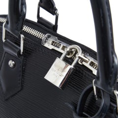 Louis Vuitton Sac Alma MM Cuir Epi Noir LV Alma Medium Black Leather Hand Bag
