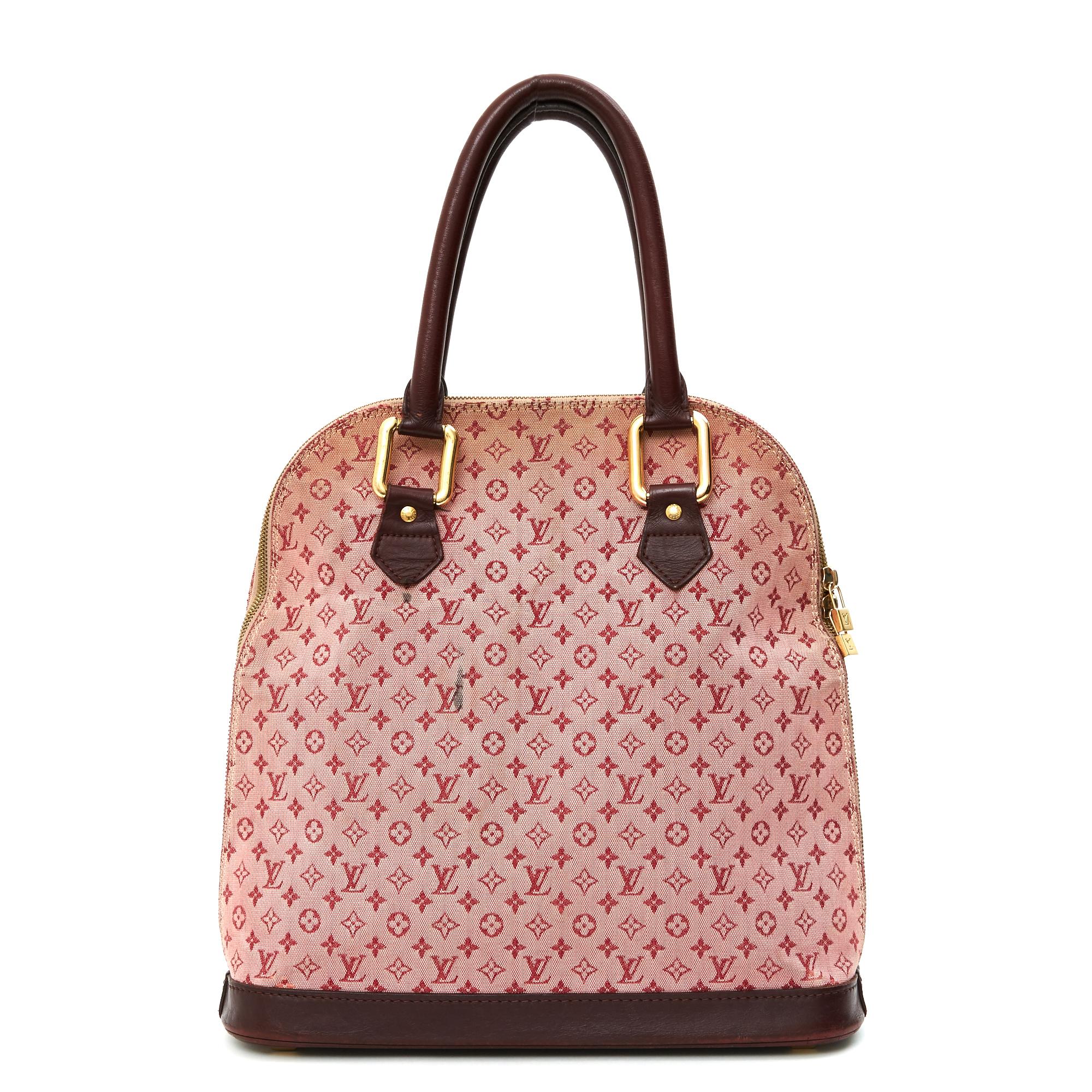 Louis Vuitton Sac Alma Monogram LV Borsa a mano in pelle canvas Monogram Borgogna In condizioni discrete in vendita a PARIS, FR