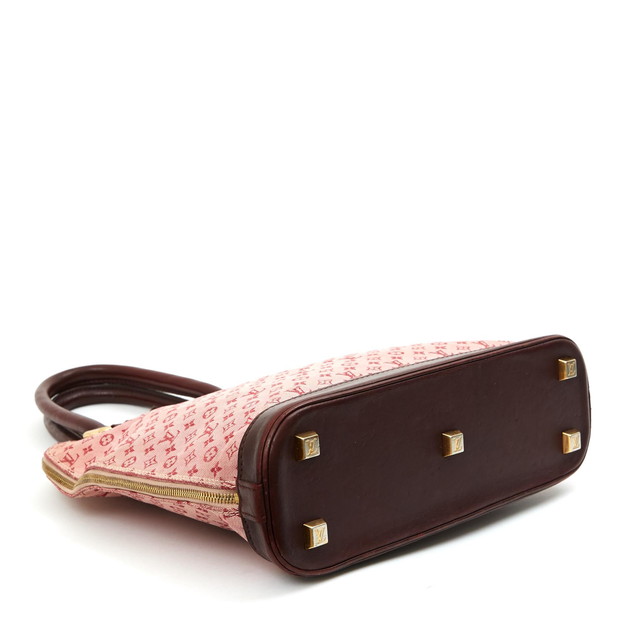 da uomo o donna Louis Vuitton Sac Alma Monogram LV Borsa a mano in pelle canvas Monogram Borgogna in vendita