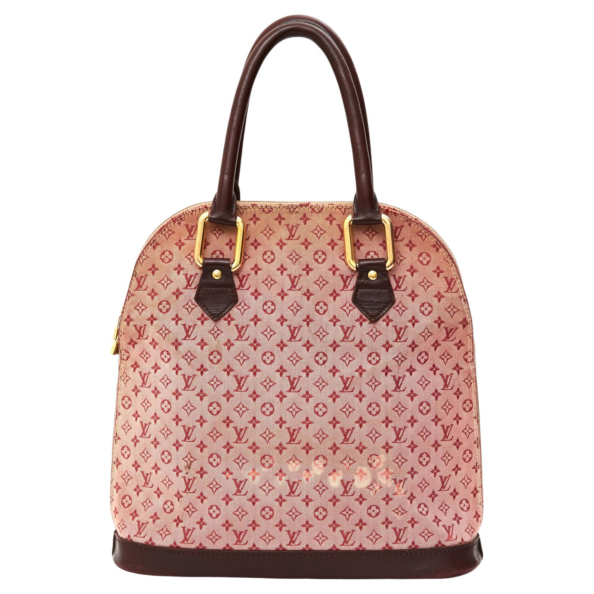 Louis Vuitton Sac Alma Monogram LV Borsa a mano in pelle canvas Monogram Borgogna