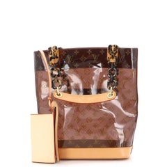 Louis Vuitton Translucent Monogram Cabas Sac Ambre MM Clear Tote with Pouch  50lk at 1stDibs