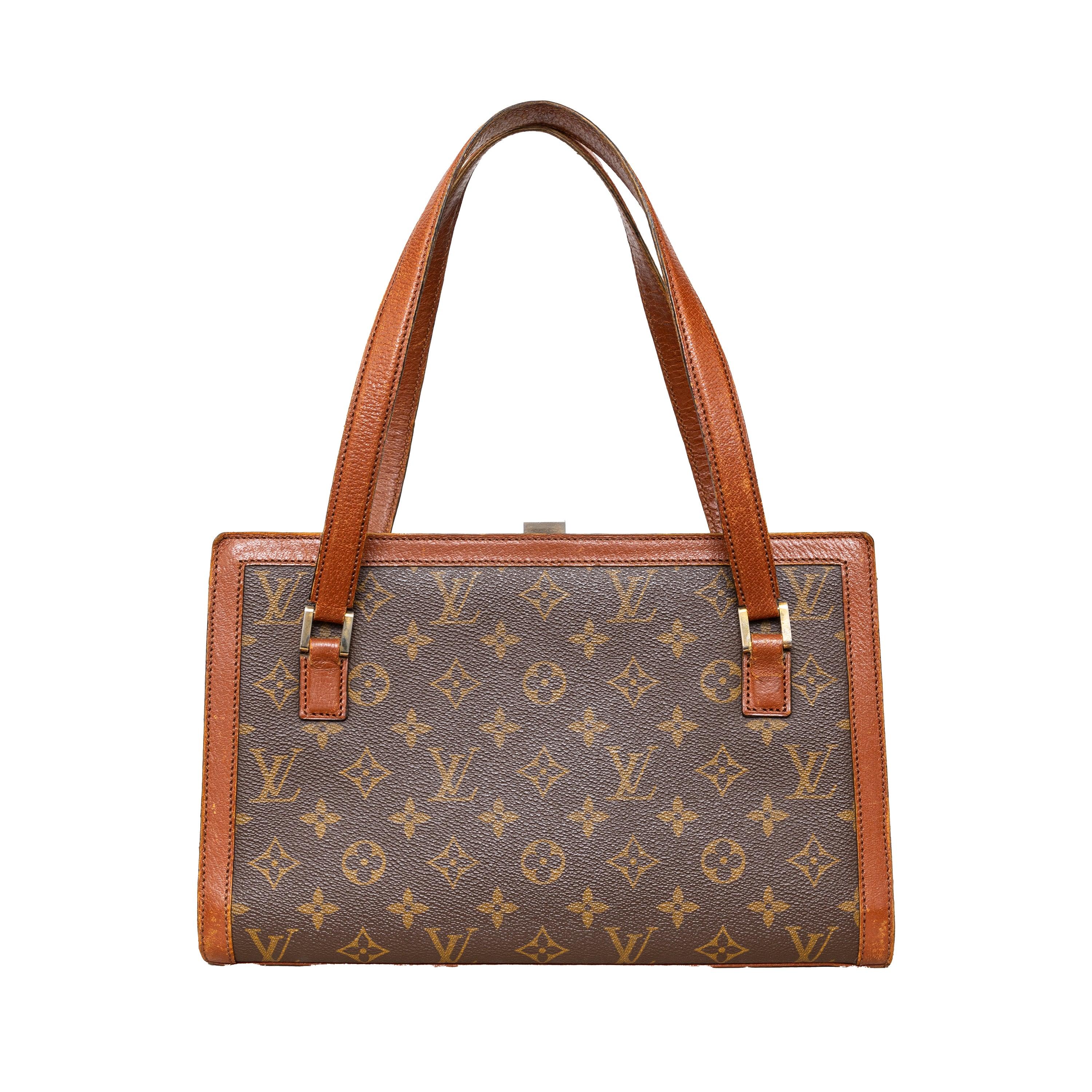 Brown Louis Vuitton Sac Bavolets Bag - '80s For Sale