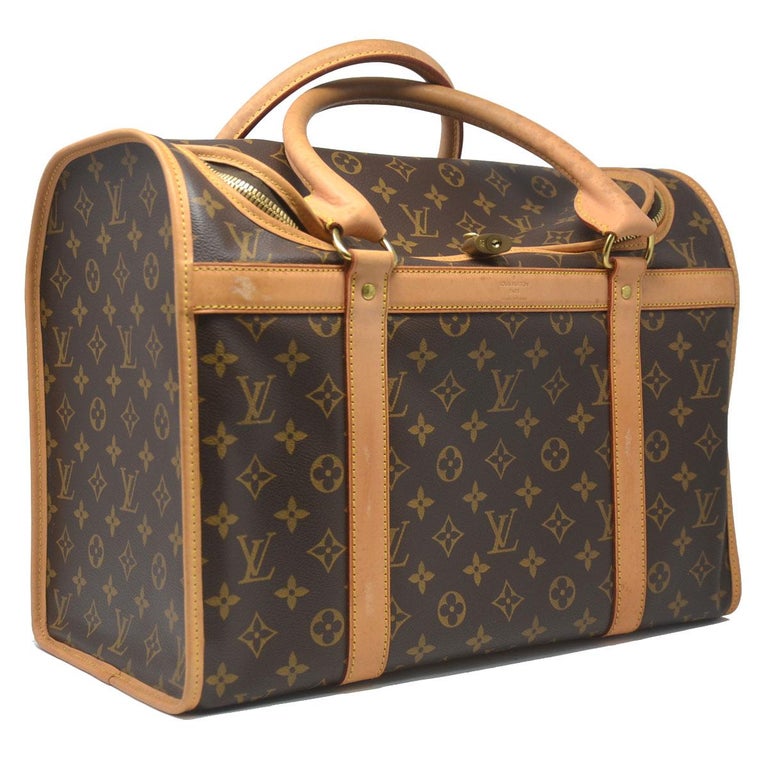 Louis Vuitton Sac Chien 40 Monogram Dog Pet Carrier Handbag at 1stDibs