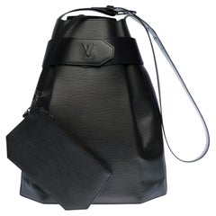 Louis Vuitton Sac d'épaule Backpack in black épi leather, SHW