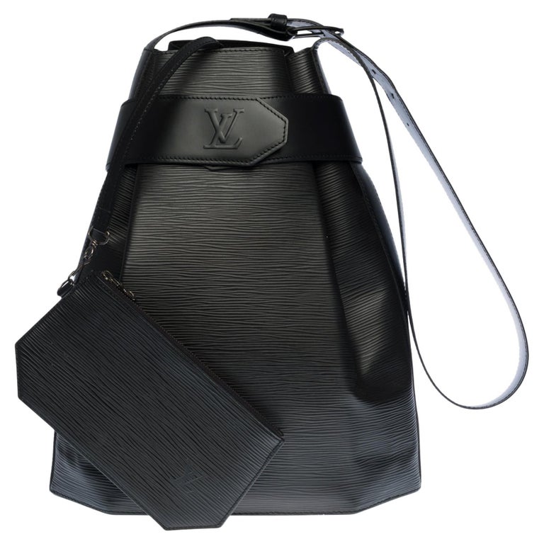 Louis Vuitton Sac d'épaule Backpack in black épi leather, SHW at 1stDibs