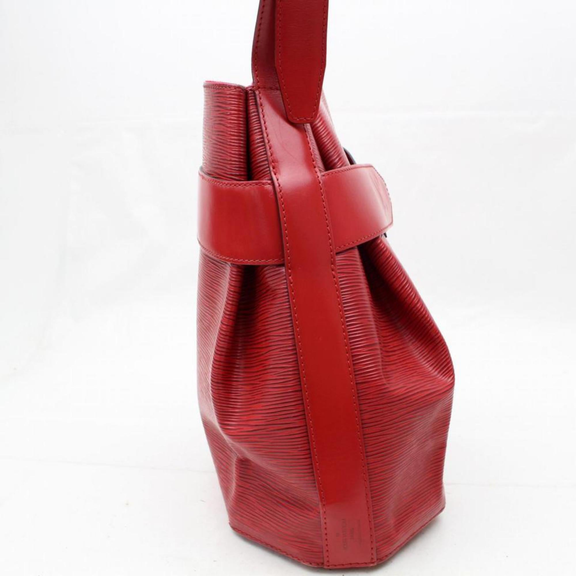 Louis Vuitton Sac D'epaule Epi 866272 Red Leather Shoulder Bag For Sale 6
