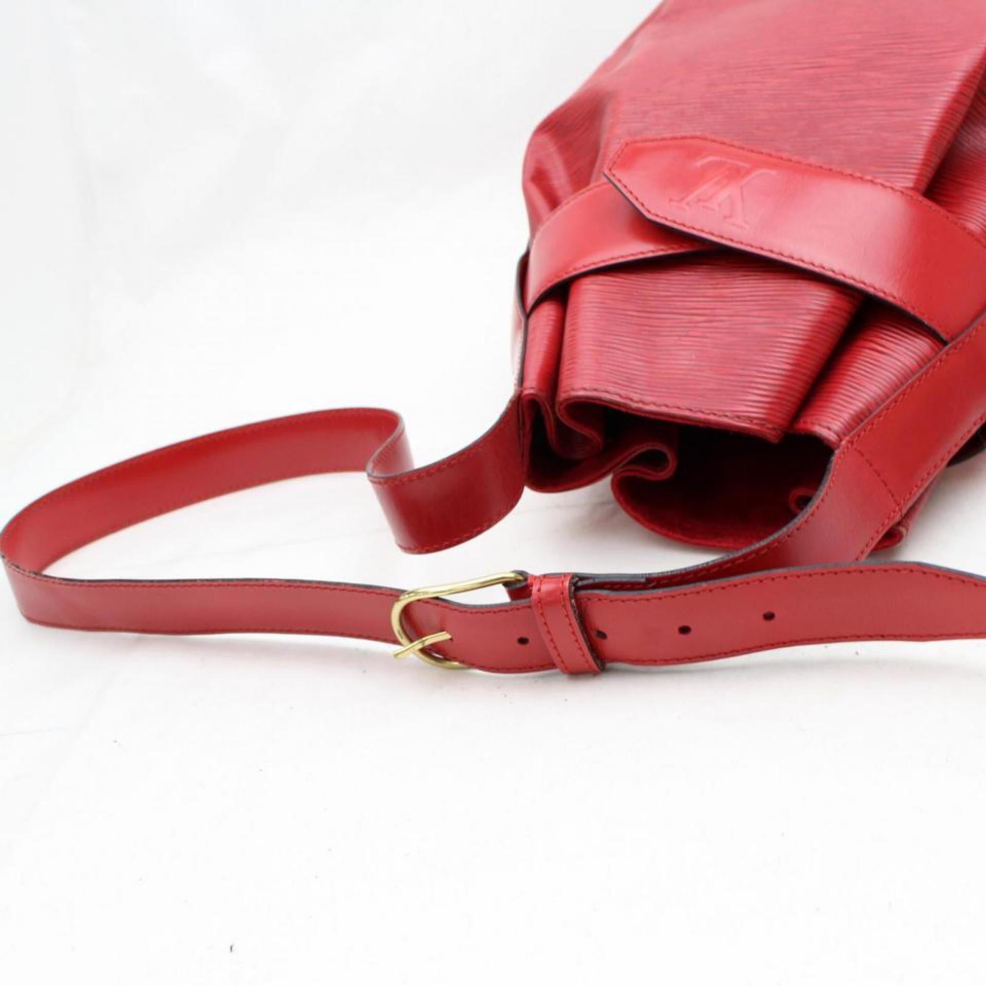 Louis Vuitton Sac D'epaule Epi 866272 Red Leather Shoulder Bag For Sale 3