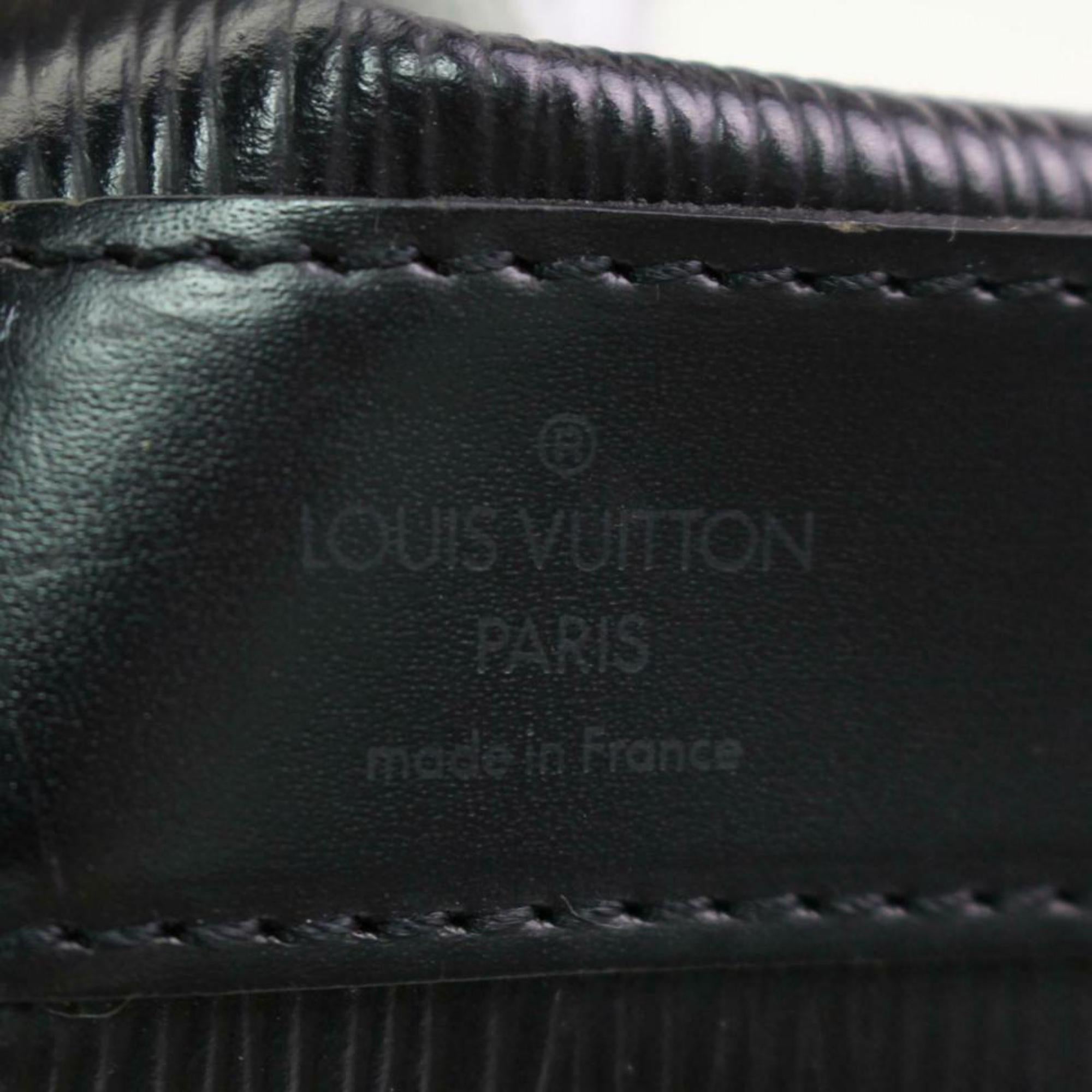 Louis Vuitton Sac d'épaule Noir Single Strap 870590 Black Epi Leather Hobo Bag For Sale 8