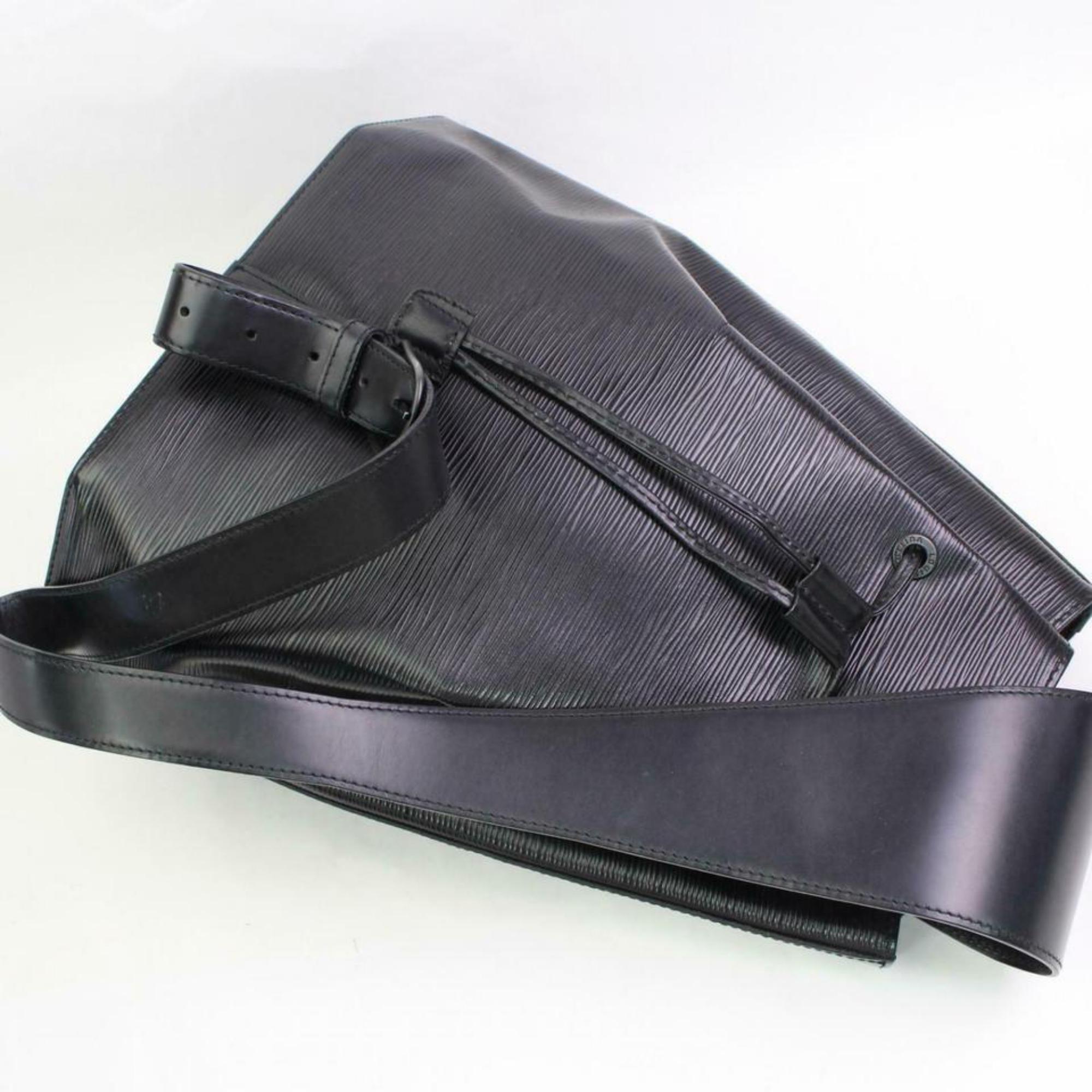 Louis Vuitton Sac d'épaule Noir Single Strap 870590 Black Epi Leather Hobo Bag For Sale 1