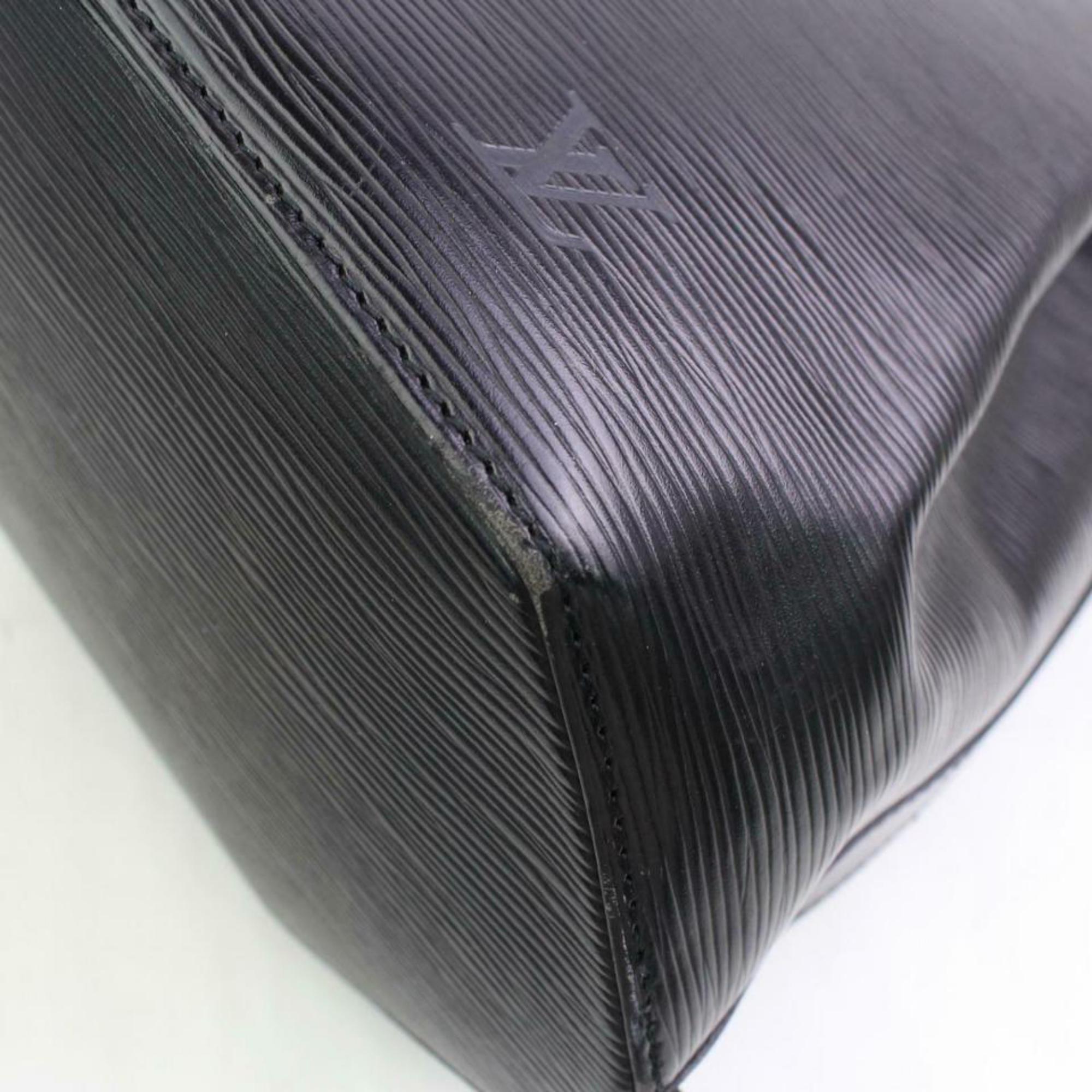 Louis Vuitton Sac d'épaule Noir Single Strap 870590 Black Epi Leather Hobo Bag For Sale 4