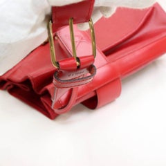Louis Vuitton Sac D'epaule With Pouch 868278 Red Leather Shoulder Bag