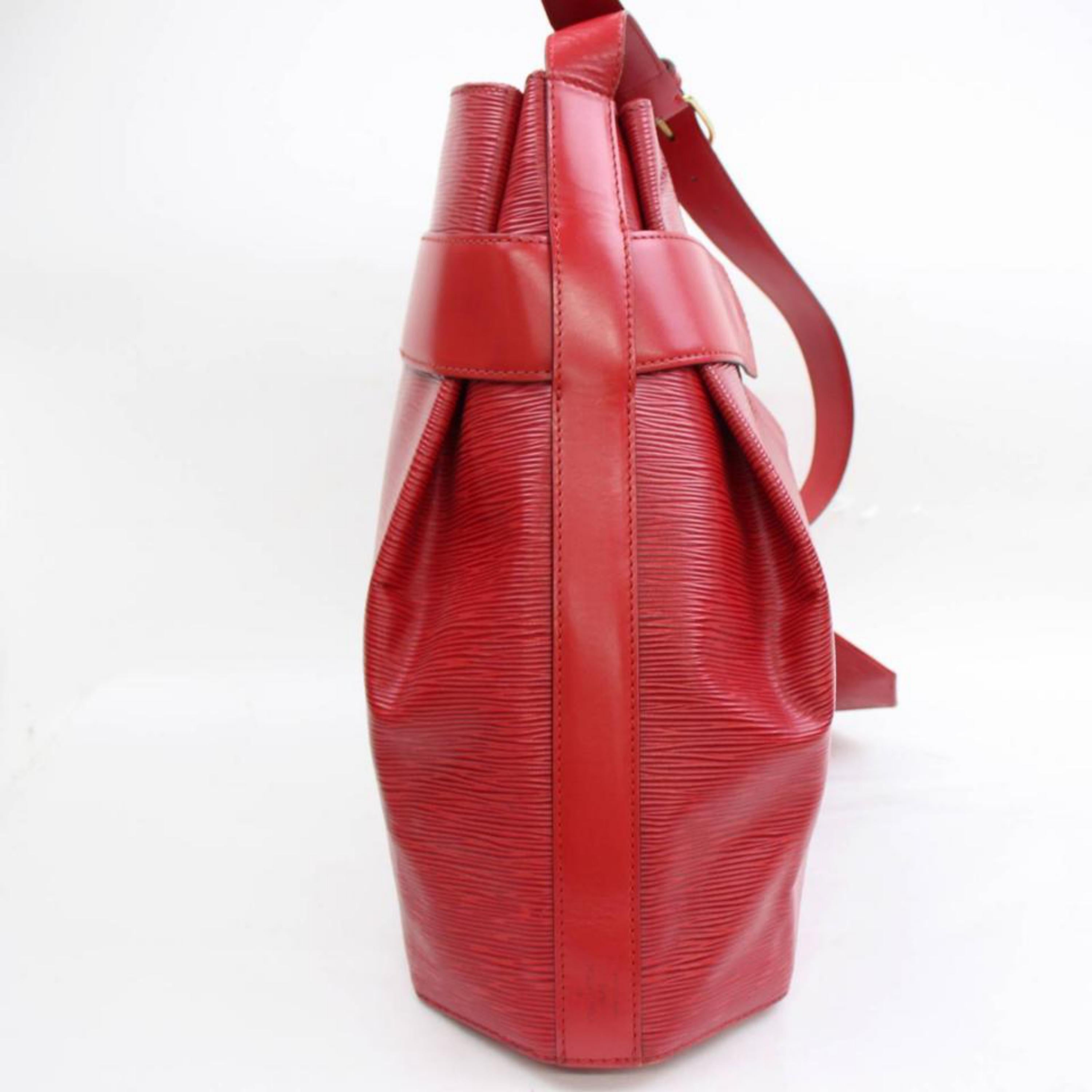 Louis Vuitton Sac D'epaule With Pouch 868278 Red Leather Shoulder Bag For Sale 4