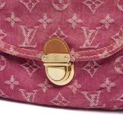 Louis Vuitton Sac epaule LV Pleaty 2005 Pink Denim Monogram Canvas Shoulder Bag