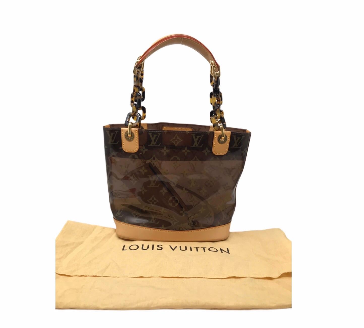 Louis Vuitton, Sac Louis Vuitton Monogram Cabas Marron Ambre PM For Sale 3