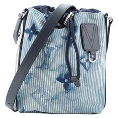 Louis Vuitton Sac Marin Limited Edition Monogram Watercolor Stripes Denim