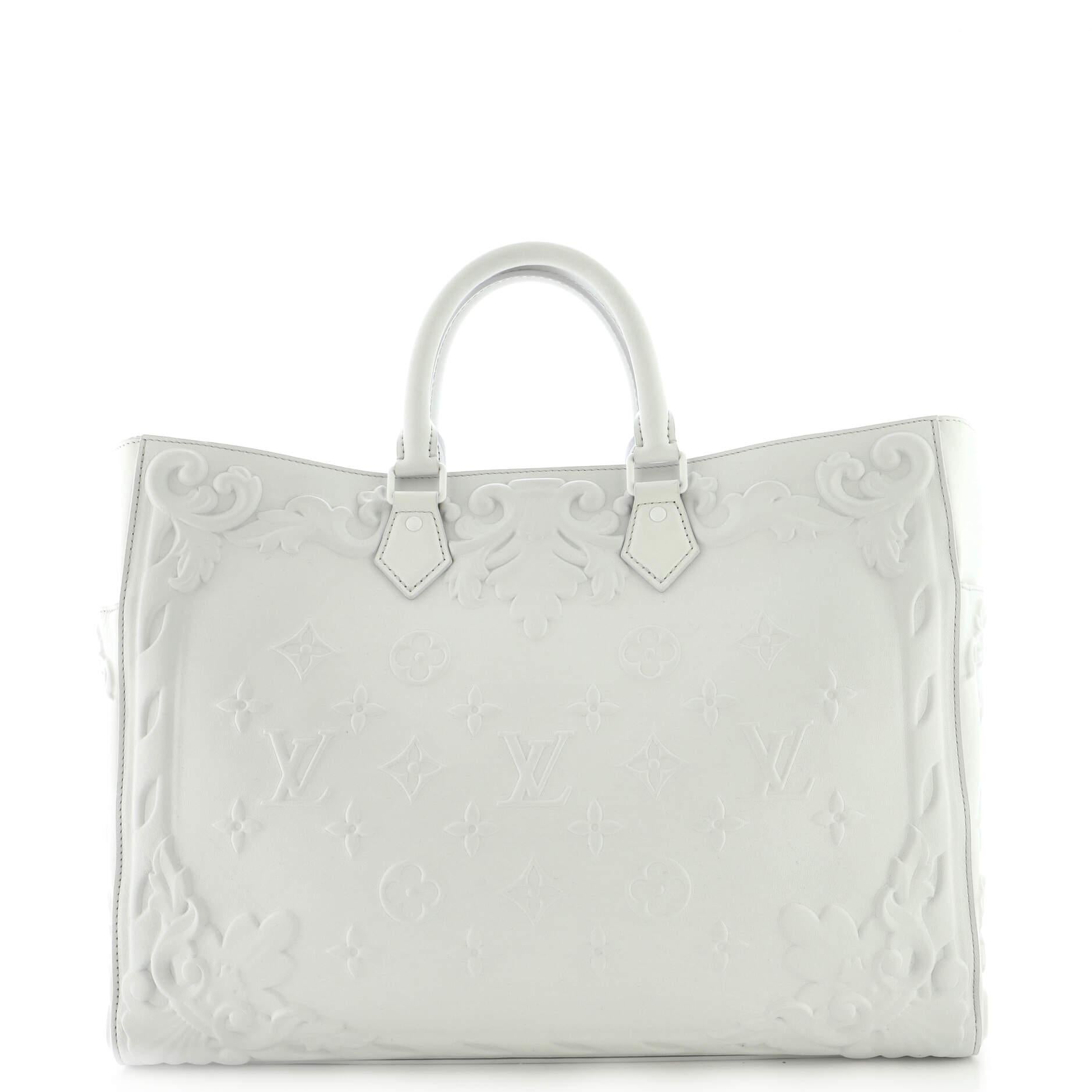Women's or Men's Louis Vuitton Sac Plat 24H Bag Limited Edition Ornaments Monogram Leather