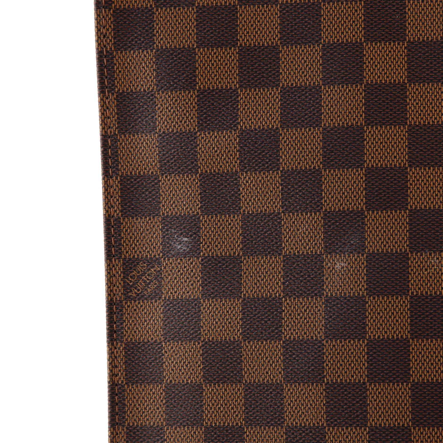 Black Louis Vuitton Sac Plat Bag Damier